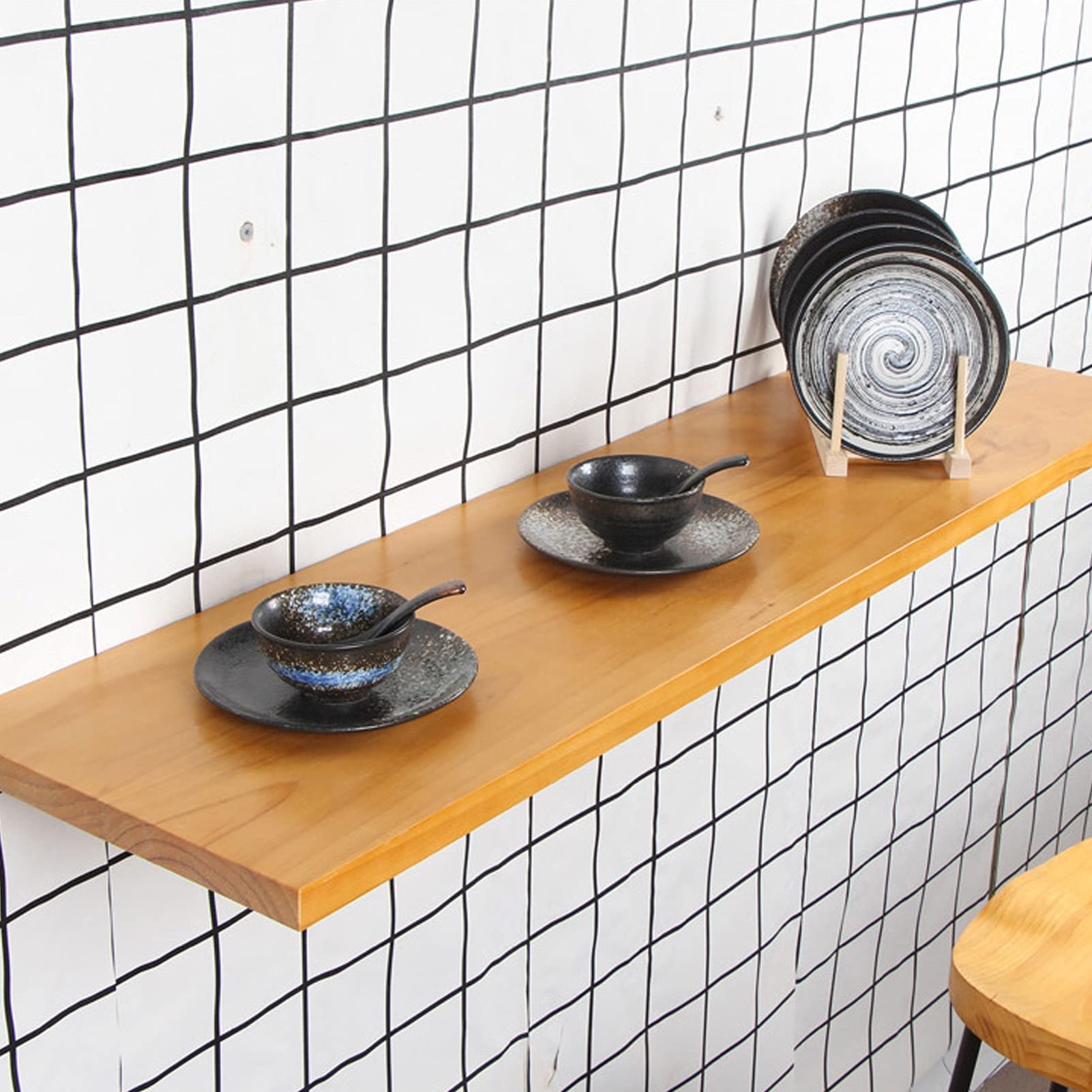 Table murale pliante pour cuisine LUNEZY et salle à manger flottante