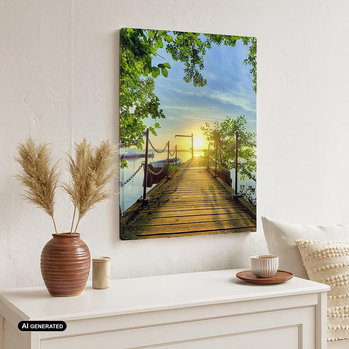 ARTTOR Cuadro sobre Lienzo 50x70 cm Moderno Vertical Paisajes Marino - 2573