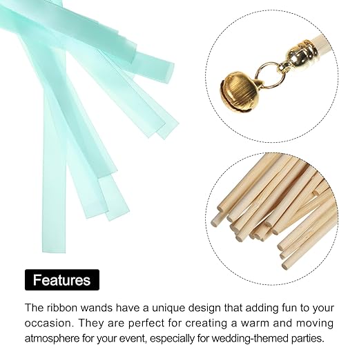 Vista 42 de MECCANIXITY 15 palitos de cinta de boda para fiesta de boda, serpentinas para boda, fiesta, celebración, amarillo