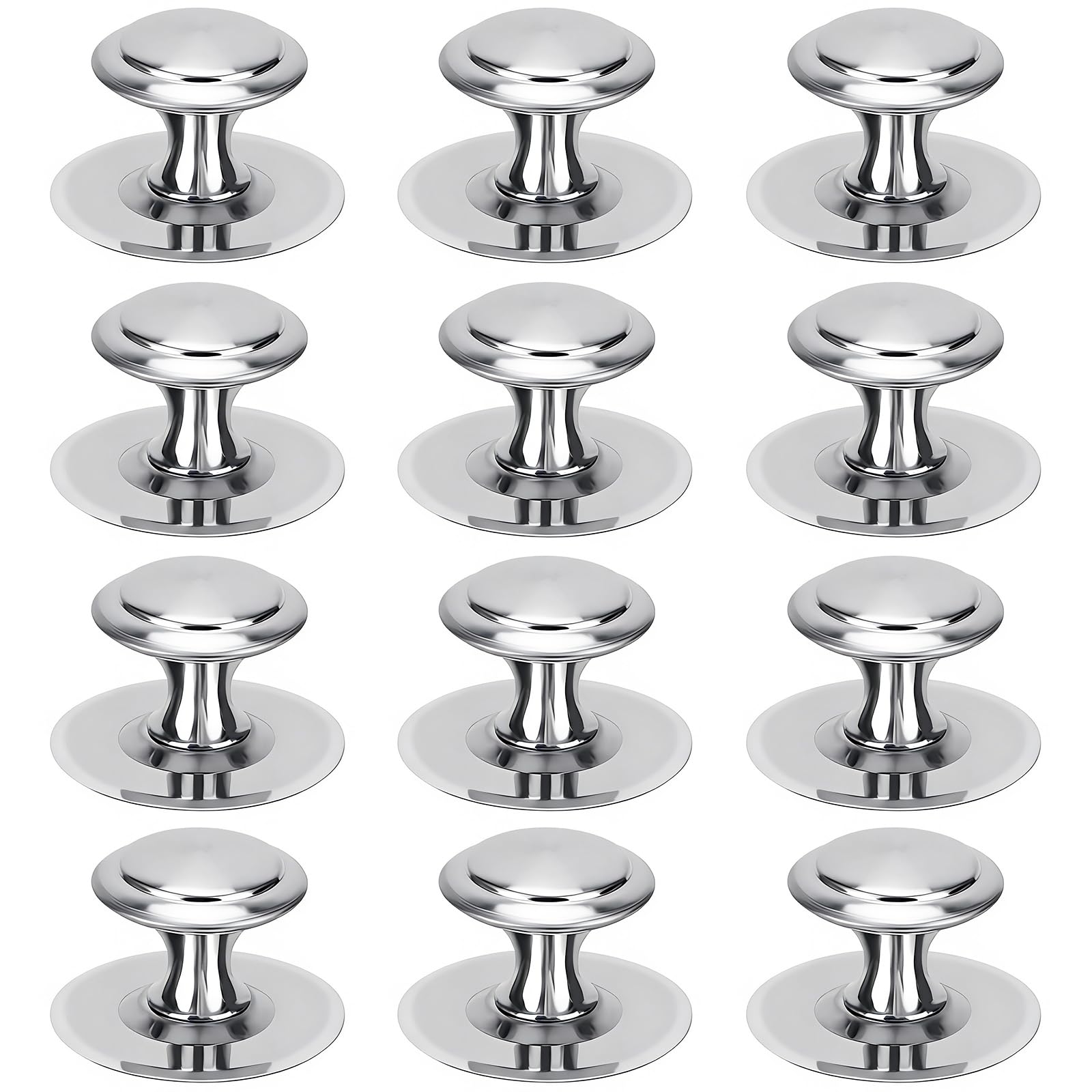 12Pcs Wardrobe Door Handles, Stick on Handles, Cupboard Door Knobs, No Punching Peel Small Door Knobs, Metallic Mini Cabinet Drawer Knob Kit, Cabinet Handles for Cabinet Drawer Cupboard Furniture