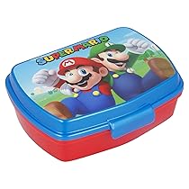 | Super Mario | Contenitore per alimenti per bambini decorato – Porta merenda Infantile | Porta pranzo e porta merenda per la scuola – Tupper