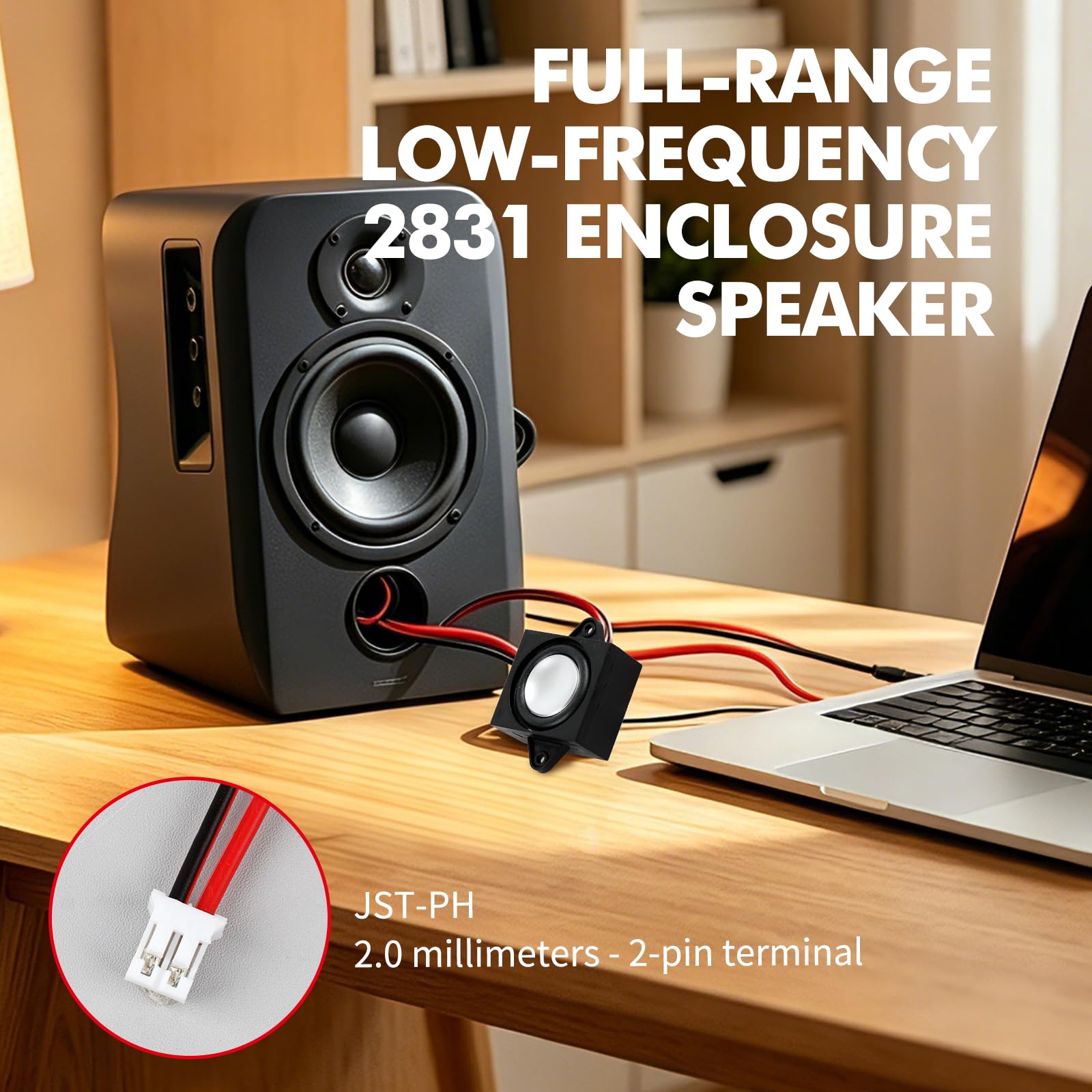 2 mini altoparlanti 3 W 4 Ohm, interfaccia JST-PH2.0, per robot, macchine pubblicitarie, TV LCD, monitor suono chiaro e senza distorsioni per piccoli progetti elettronici