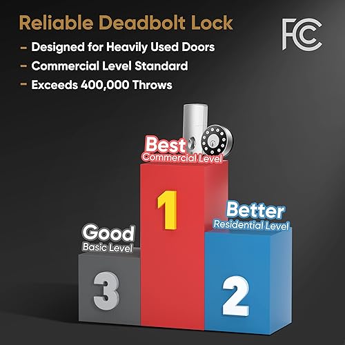 Miniatura 2 de Dermum Cerradura inteligente Wi-Fi, cerrojo inteligente, entrada sin llave, acero inoxidable, cerrojo de bloqueo inteligente