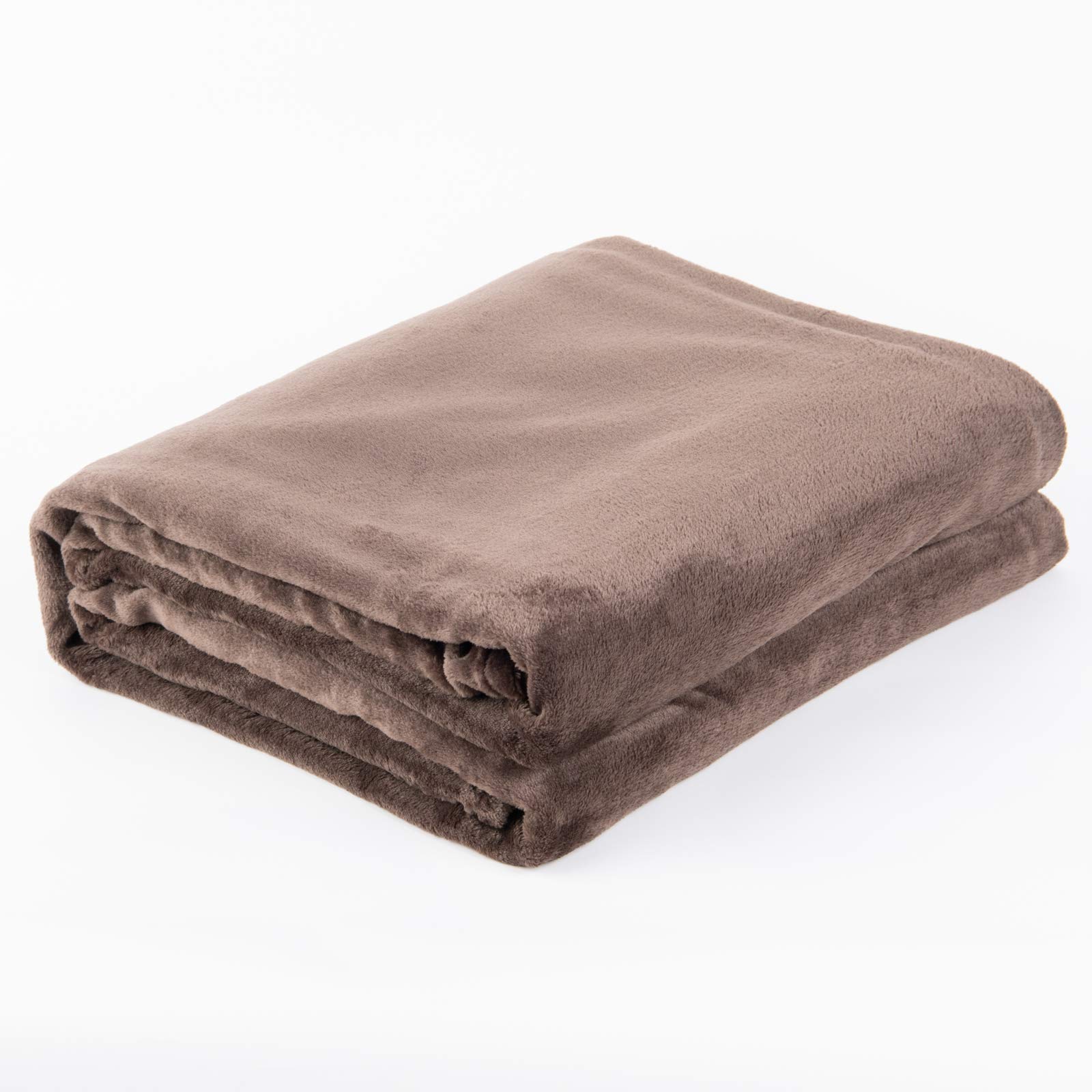 NC Frogfit Blanket Flannel Fleece Blanket Brown Throw Blanket 350 GSM Medium Size Double Warm Lightweight Super Soft Luxur...