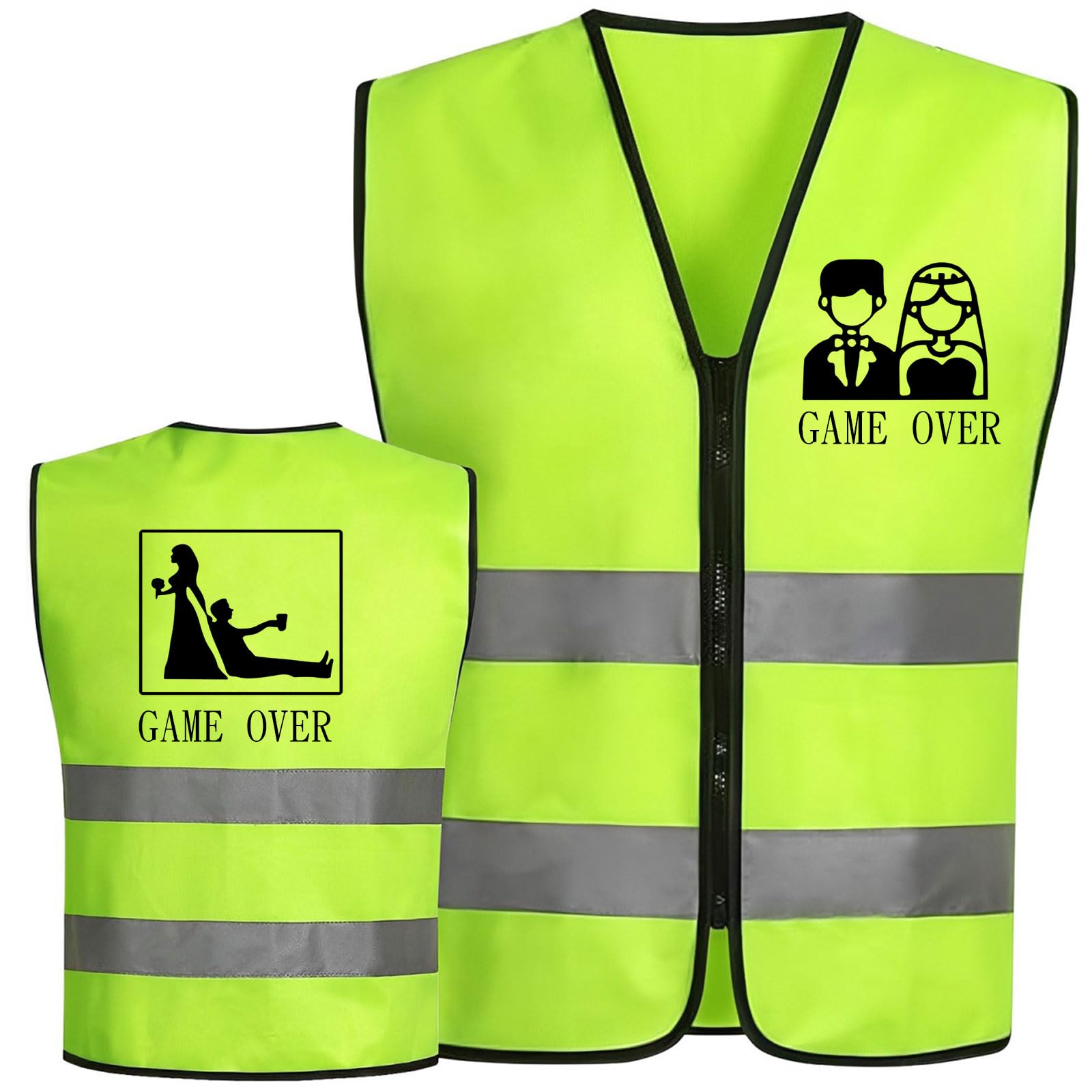 Seasboes Despedida de soltero, disfraz para hombre, decoración chaleco de advertencia, accesorios para hombre, camiseta jga, disfraz para hombre, idea de regalo para despedida de soltero, reflectante,