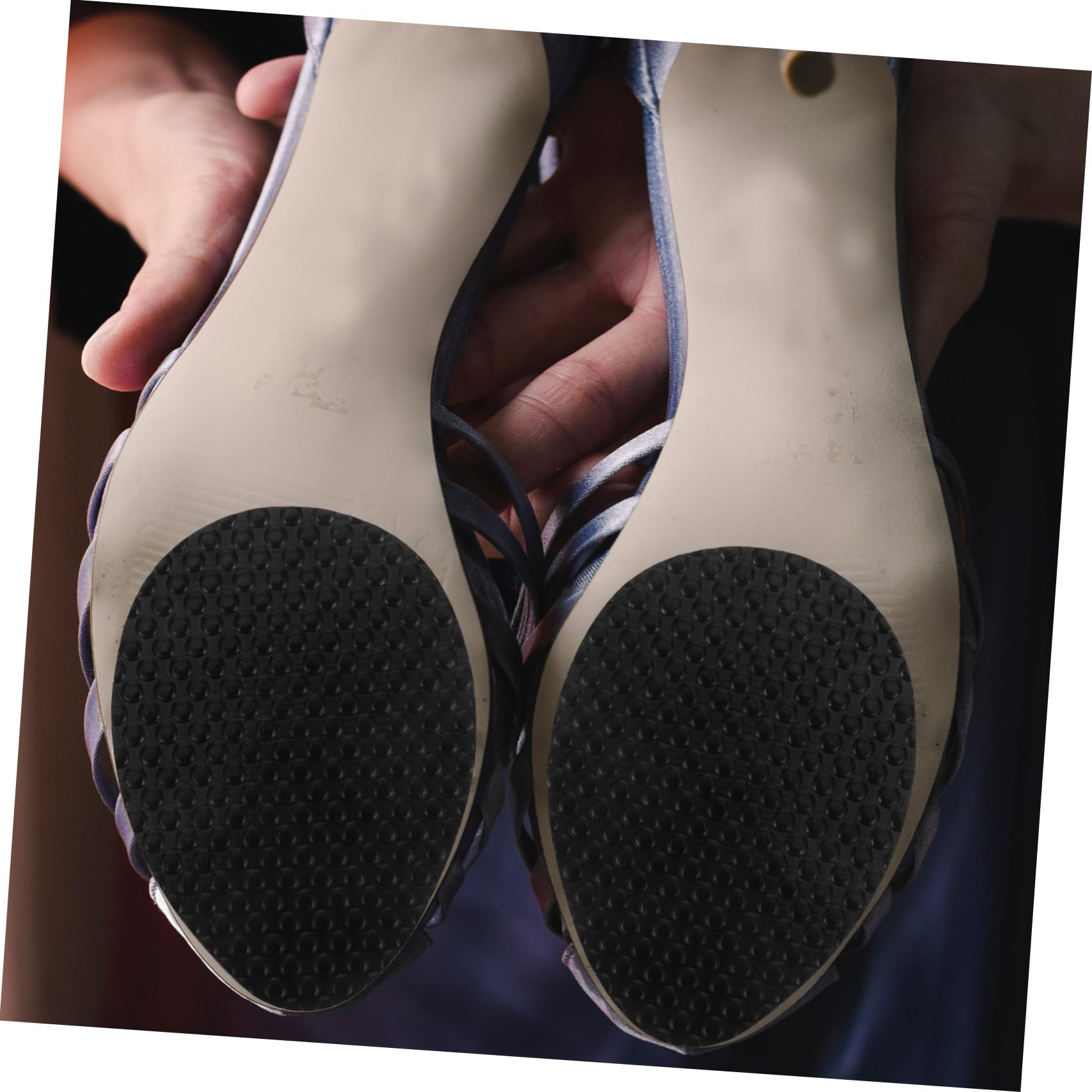 SHERCHPRY 5 Sätze Anti-rutsch-sohlenaufkleber Absatzschützer Für Schuhe Einlegesohlen Für Absätze Rutschfeste Schuhsohlenpolster Fersenschutz Für High Heels Vinylharz Schwarz 10 Paare * 5