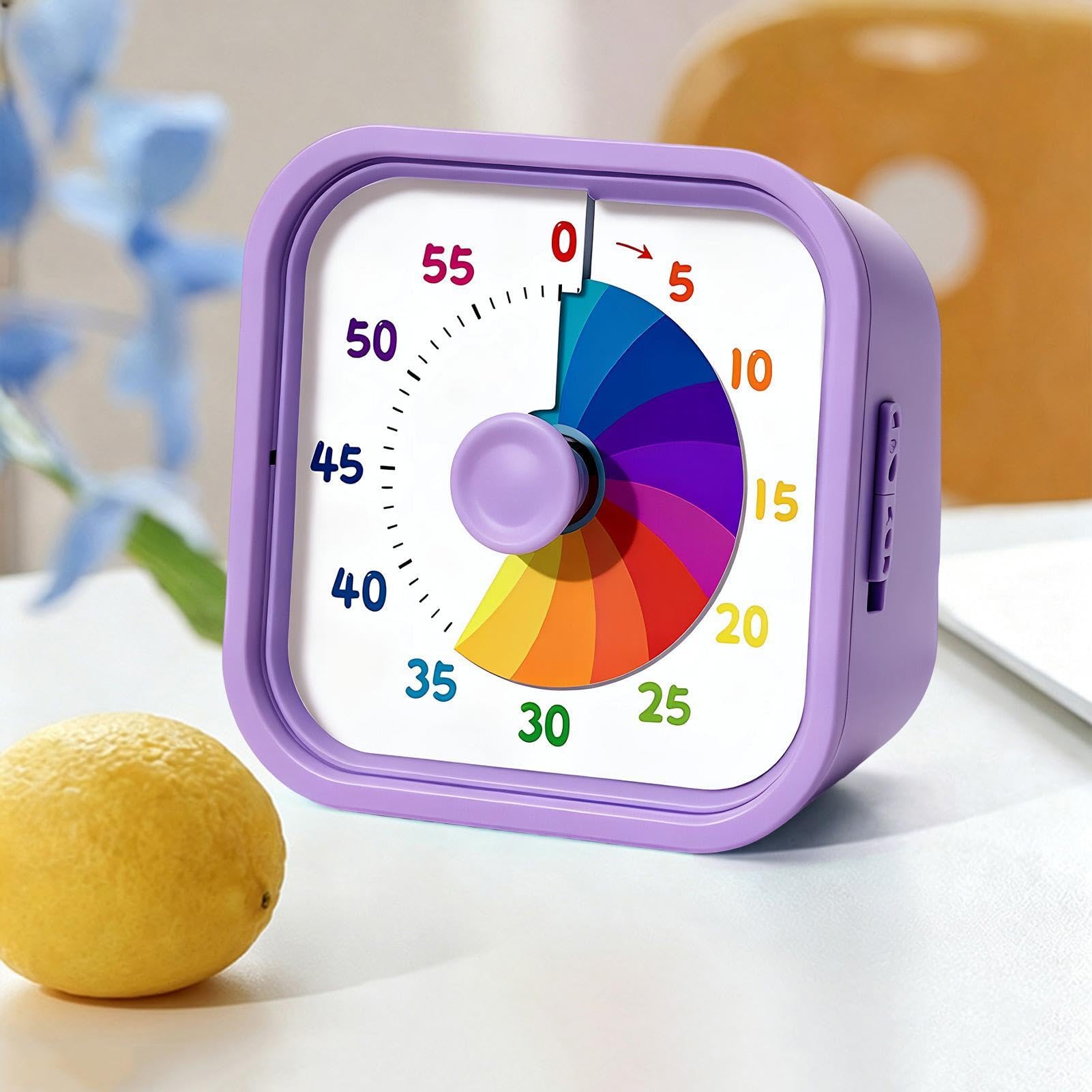 Timer visivo portatile per conto alla rovescia per la gestione del tempo, timer silenzioso per casa, aula, cucina, ufficio