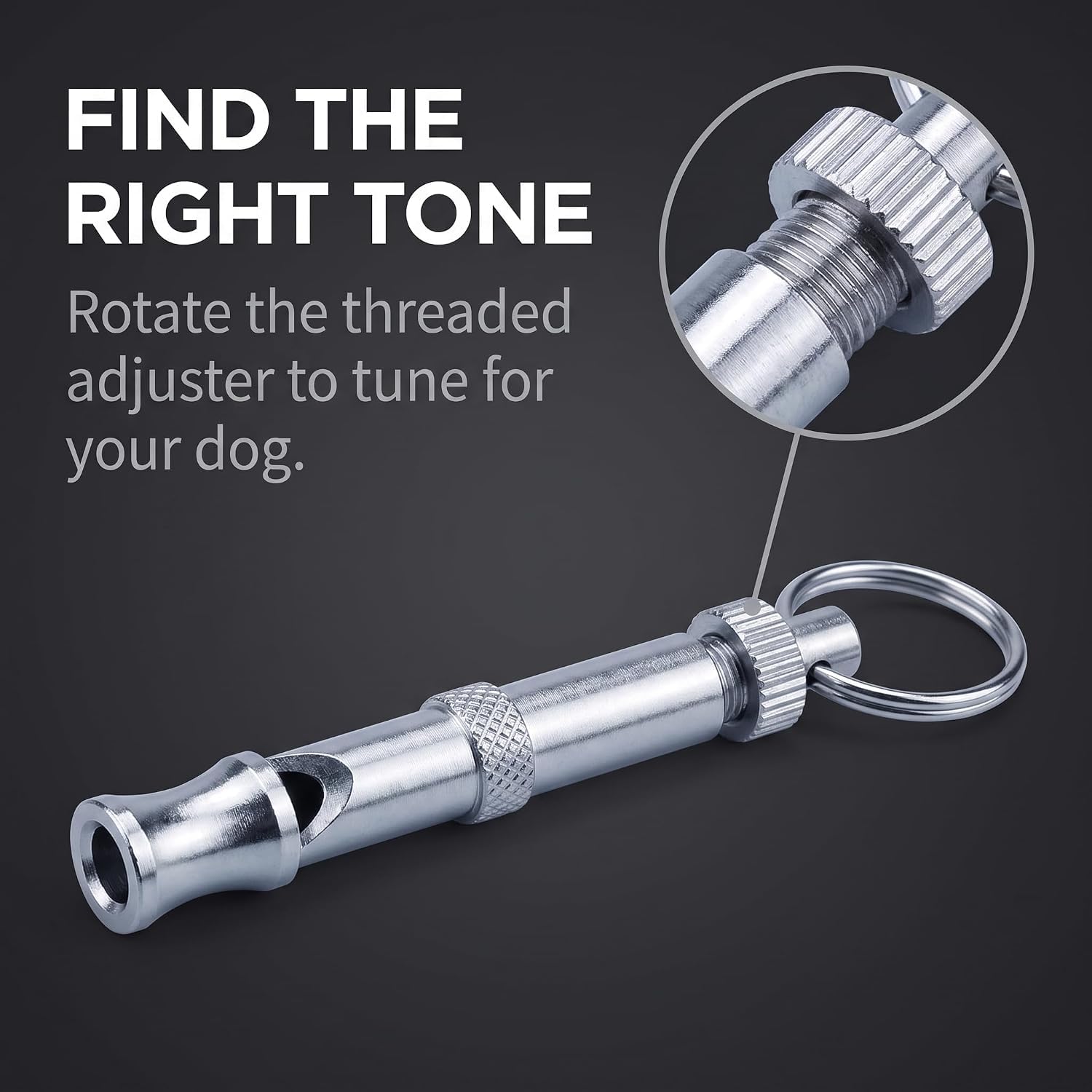 Silvery Dog Whistles, Adjustable Ultrasonic Dog Whistle, Portable Whistle Pet Whistle Supersonic Whistle Dog Whistles for Pet Training, Training and Behavior Aids Training and Behavior Aids