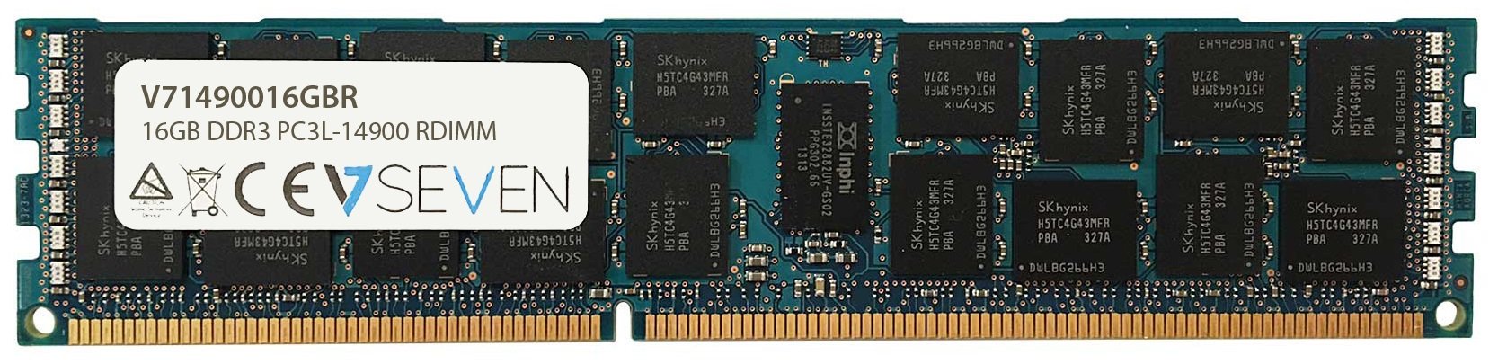 V7 V71490016GBR Server DDR3 Arbeitsspeicher 16GB (1866MHZ, CL13, PC3-14900, 240pin, 1.5V, Registered ECC)