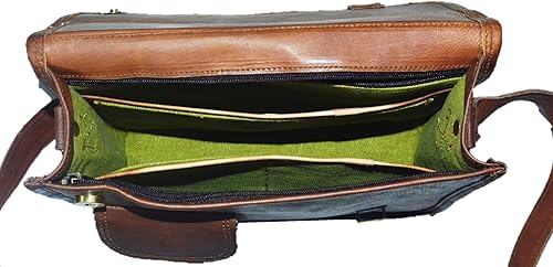 Miniatura 6 de URBAN DEZIRE Maletín pequeño de cuero genuino para hombre, bolso de mensajero para iPad Tab Tablet 11 compatible con producto de Apple