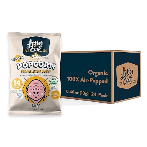 Miniatura 28 de LesserEvil Palomitas de maíz orgánicas "Avocado-licious", exclusivo de Yaxa, calidad premium, mínimamente procesado, sin aceite vegetal, 4.6