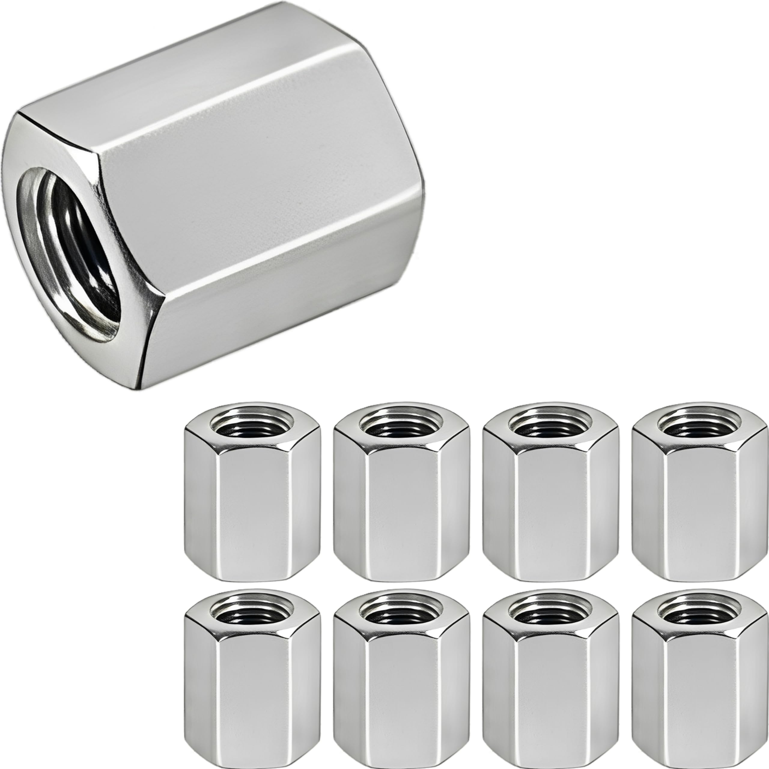 304 Stainless Steel Coupling Nuts - M6 x 1.0 -27 304 Stainless Steel Coupling Nuts - M6 x 1.0 -27