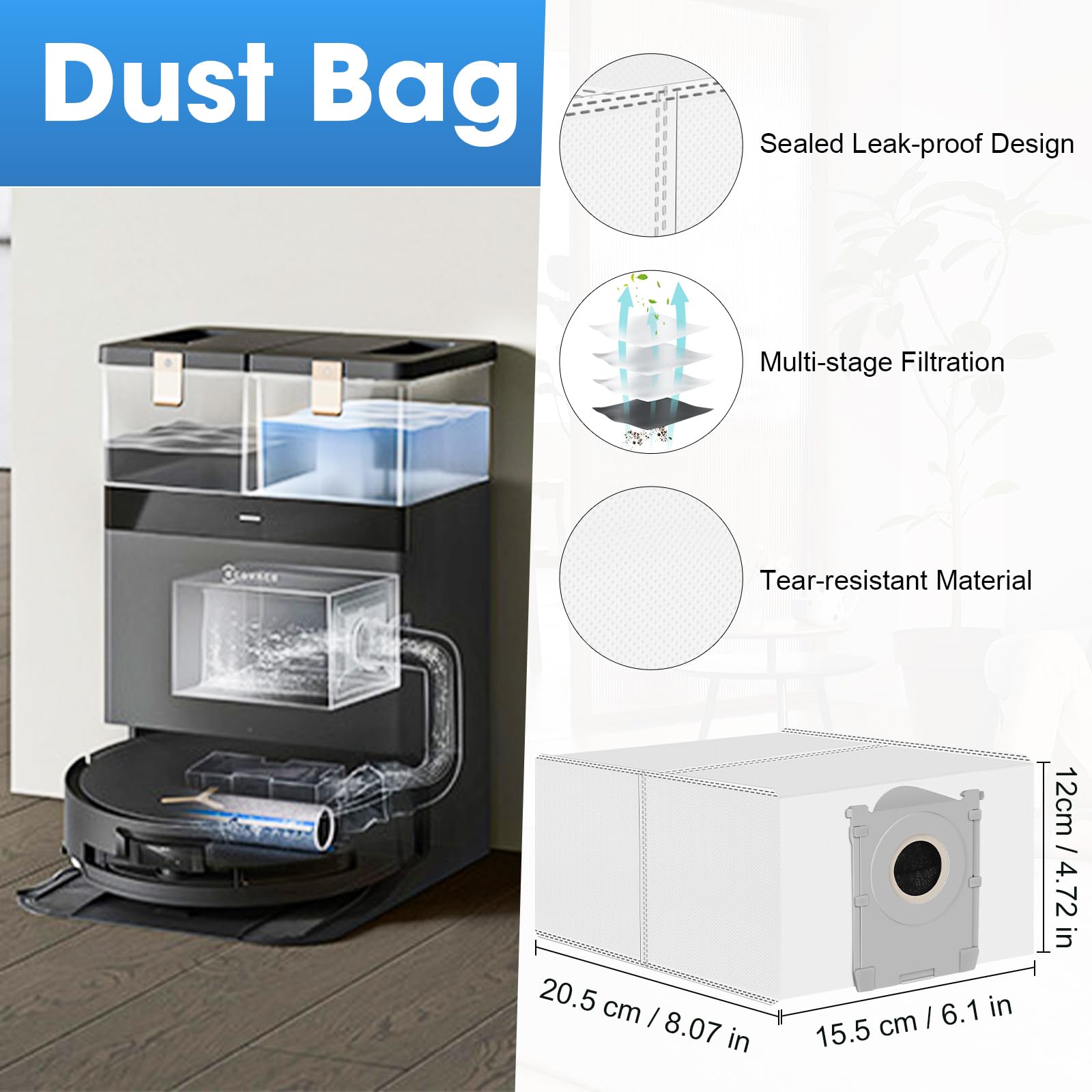Rulli Di Ricambio Per ECOVACS DEEBOT X8/X9 Pro OMNI - Confezione Da 3