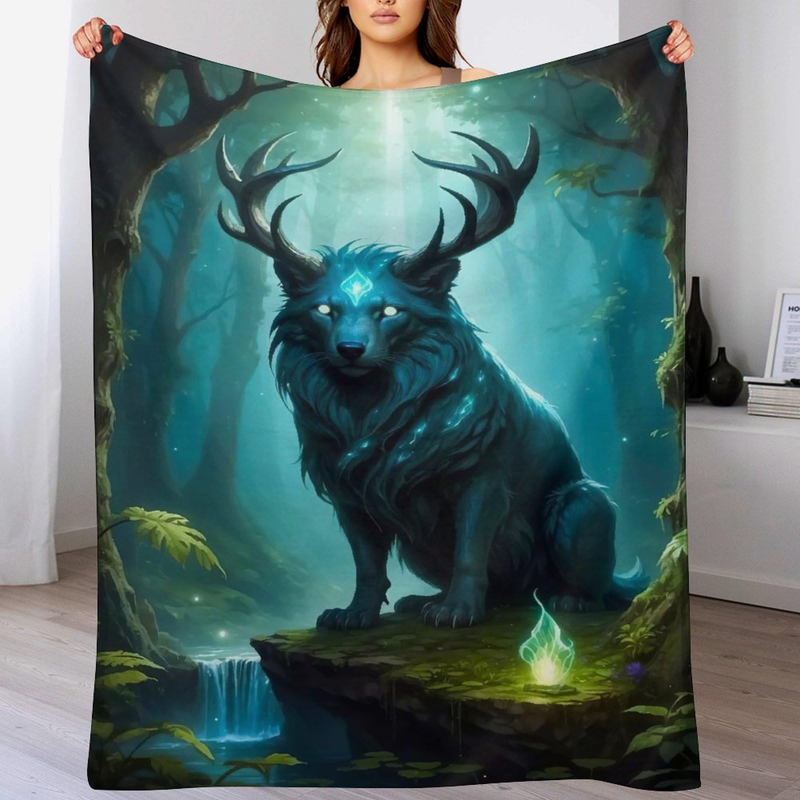 Couverture de canapé chaude motif lion pour des soirées d'hiver cocooning réussies