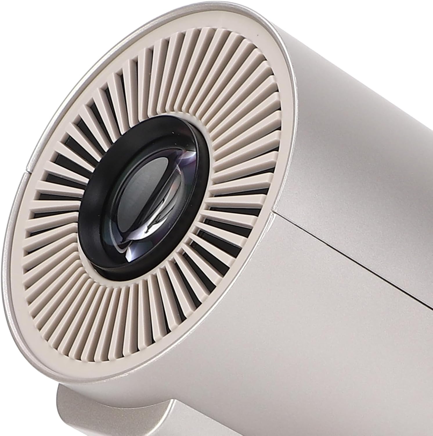 Close-up of the Fockety projector lens