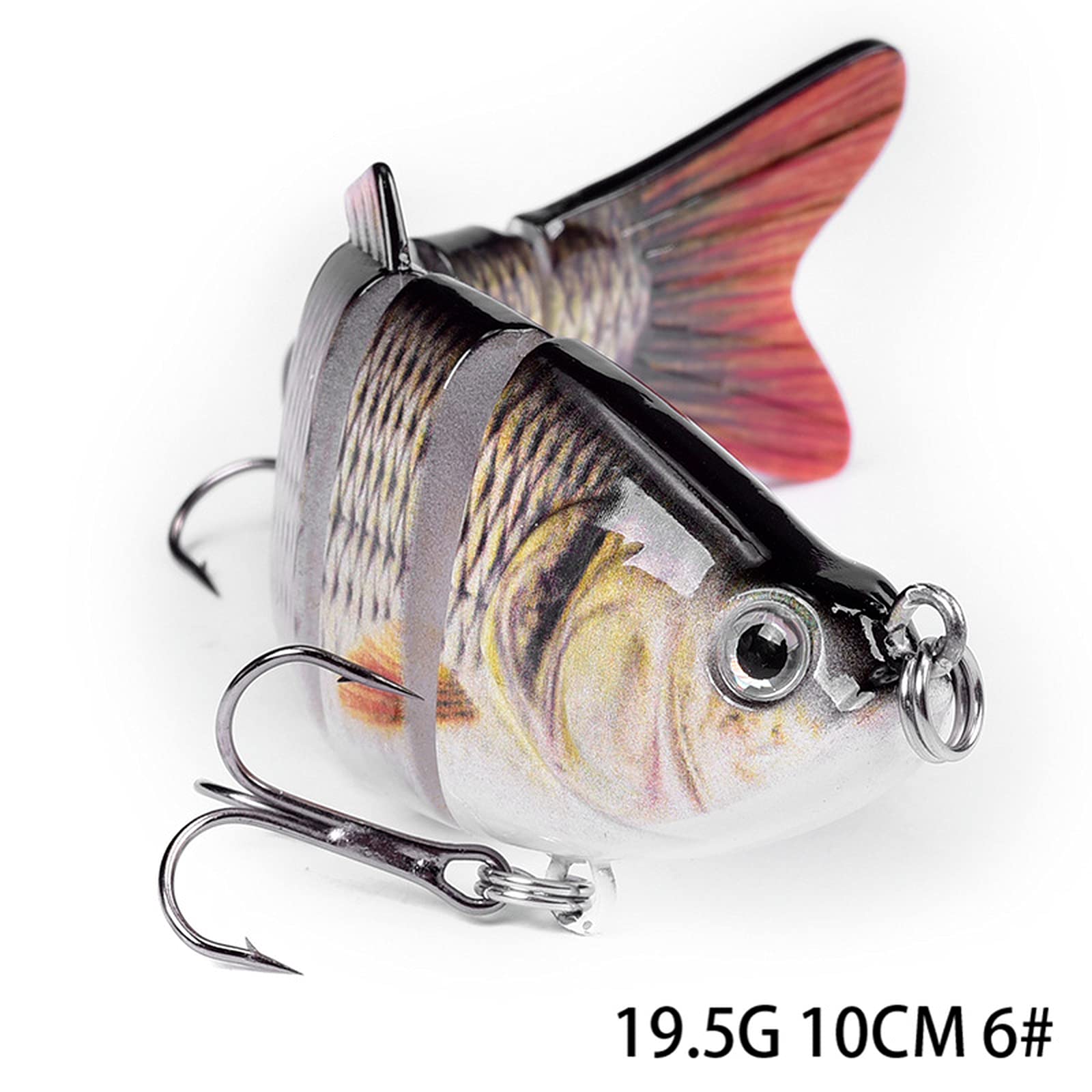 18 PCS ESCHE Da Pesca Nuoto Finta Realistica Per Persico Bicolore EUR