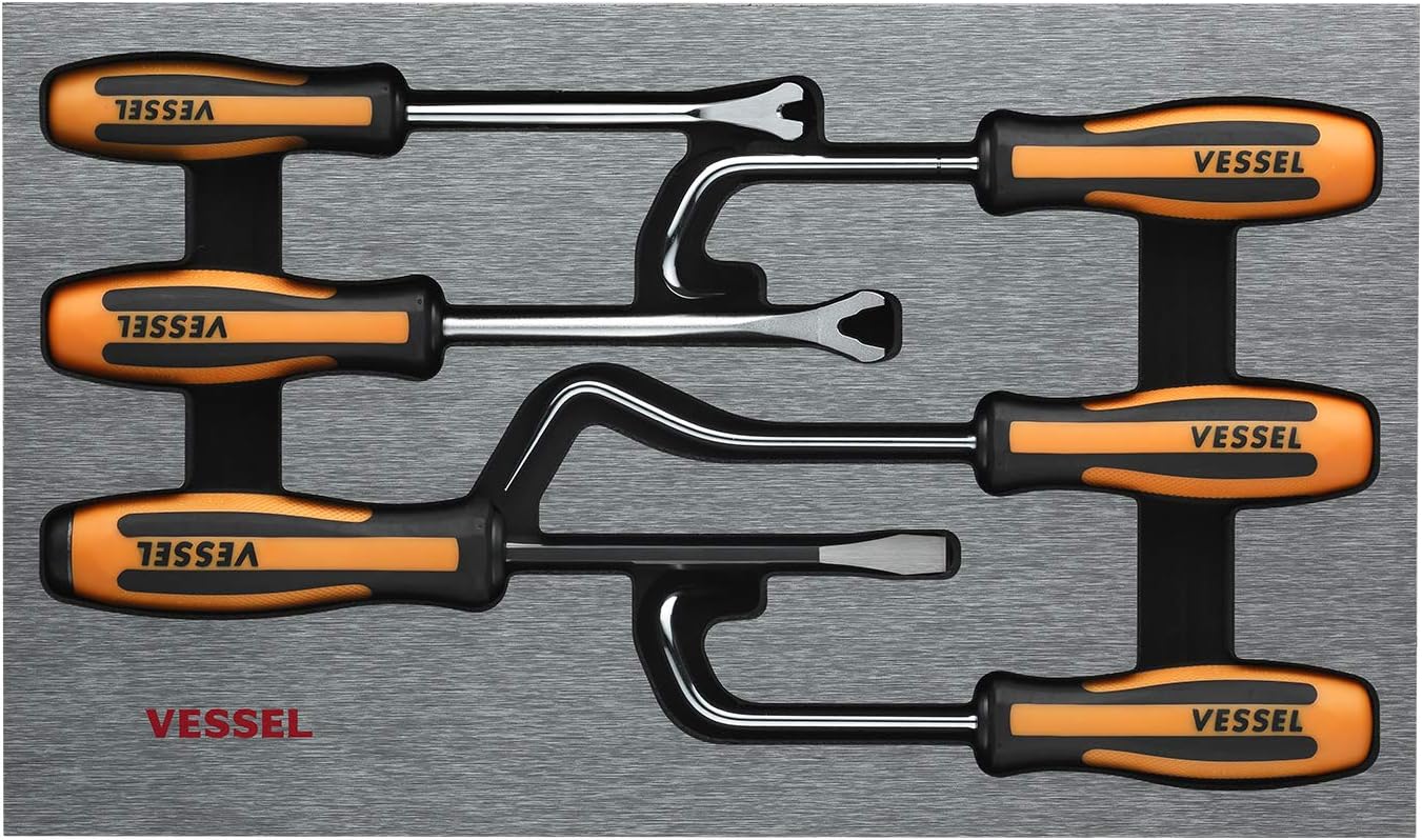 VESSEL MEGADORA Removing Tool Set 6pcs. 9706EVA (EVA Foam Set/Chisel, Clip&Hose Remover)
