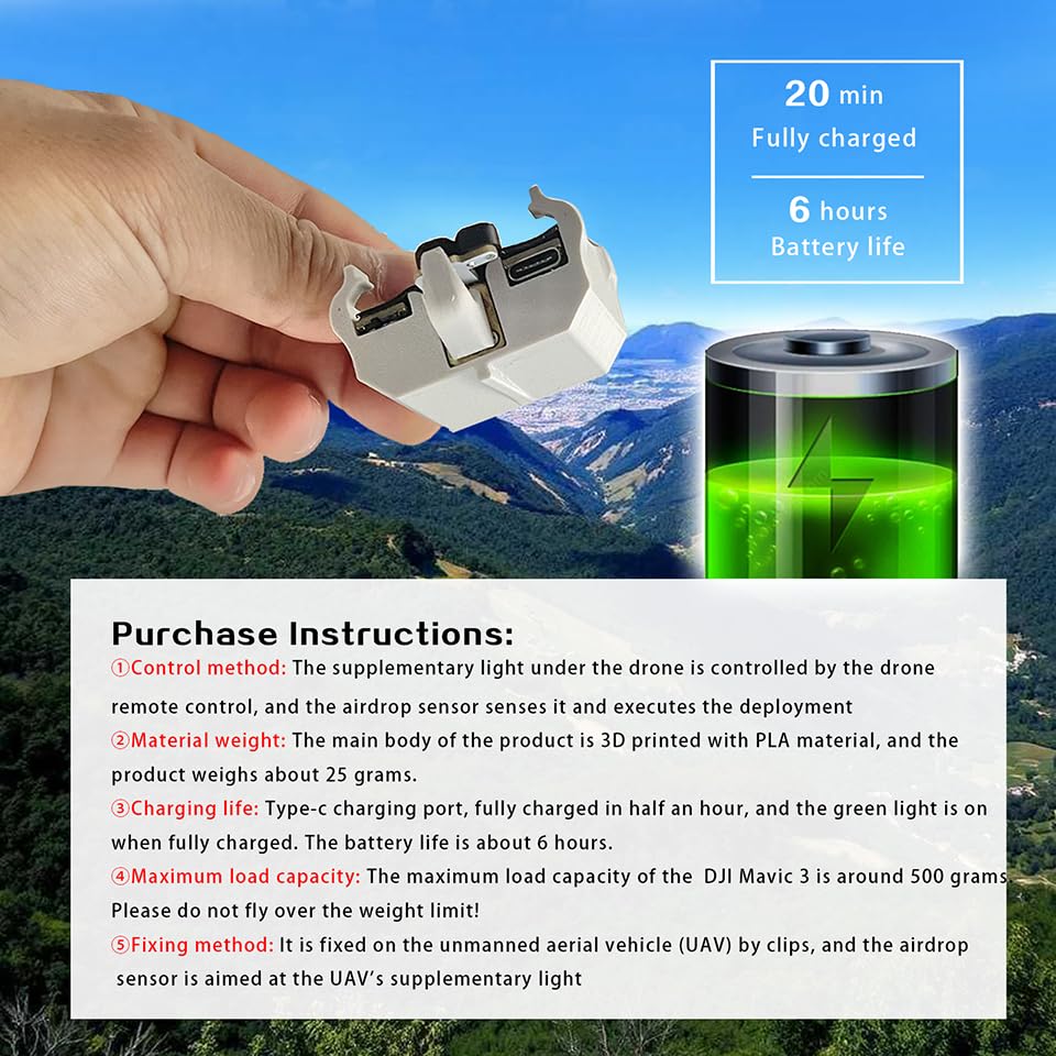 Image of DJI Mavic 3 Payload Airdrop System, Compatible With Mavic 3 | Tool-free fast installation, dedicated airdrop payload for Mavic 3 to deliver wedding gifts and rescue supplies.