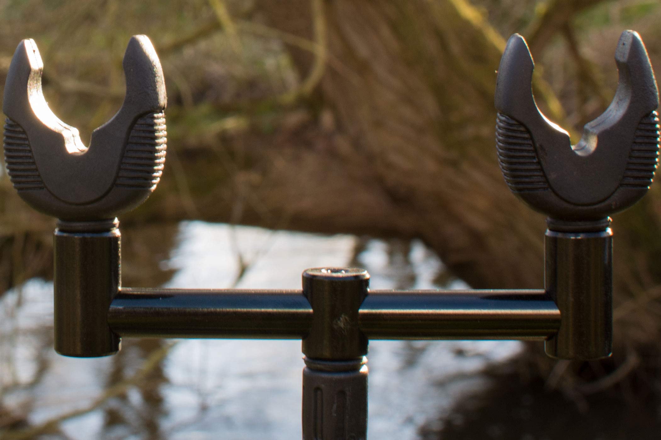 Mini Buzz Bars Phoxinus Pour Cannes à Pêche - Lot De 2, Aluminium Noir, Filetage 3/8" - Support Accessoires Carpe - 5