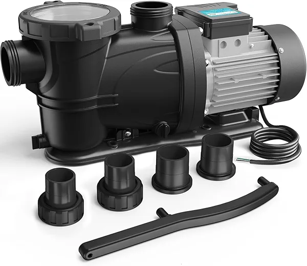 VIDAPOOL In/Above Ground Pool Pump, Self Primming High Flow (Single Speed, 2HP, 8120 GPH, 220V)