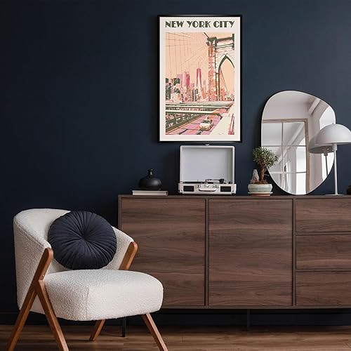 Miniatura 5 de Arte de pared vintage de viaje de paisaje de la ciudad de Nueva York, retro, monumentos de Estados Unidos, paisaje, lienzo, póster de lienzo de