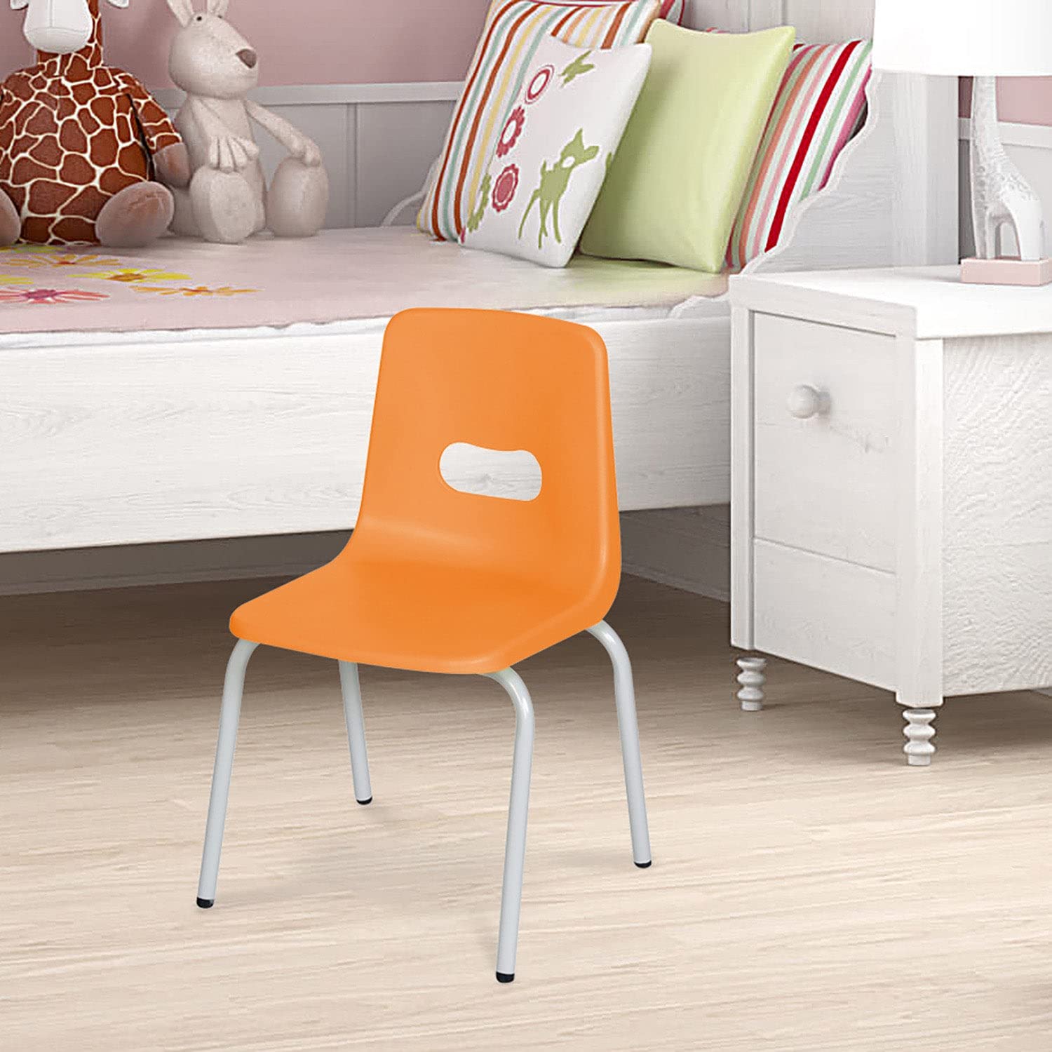 Nilkamal Current Plastic Study Chair (Orange)-image-21