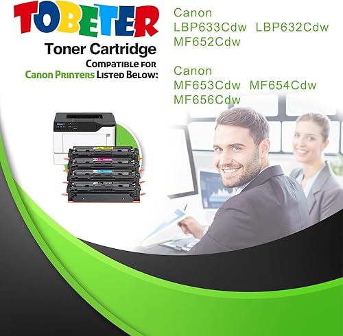 Miniatura 5 de ToBeter Juego de cartuchos de tóner compatibles 067 de repuesto para Canon 067 067H para impresora imageCLASS MF656Cdw MF654Cdw MF653Cdw LBP632Cdw