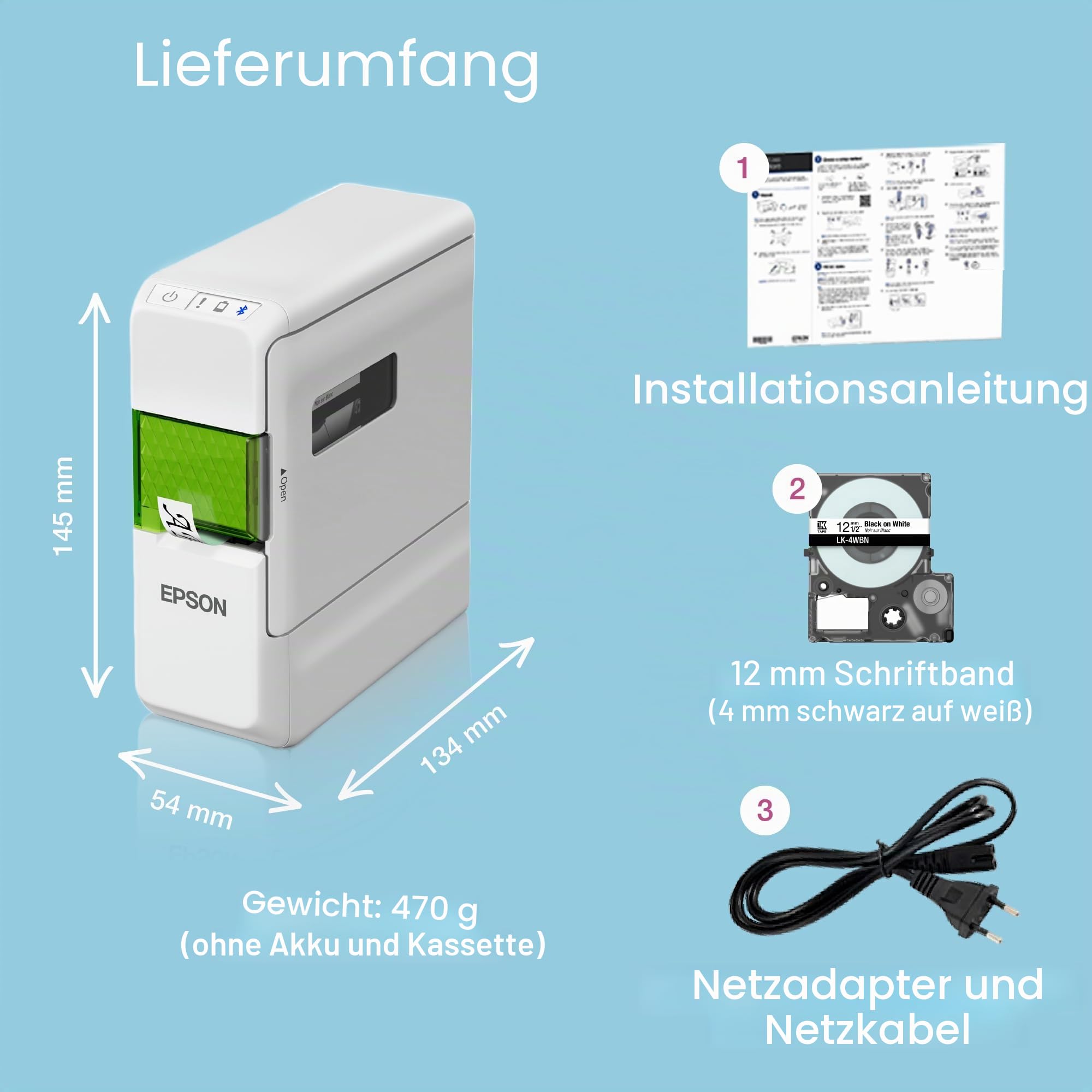 Epson LabelWorks LW-C410 Leichtes Etikettiergerät
