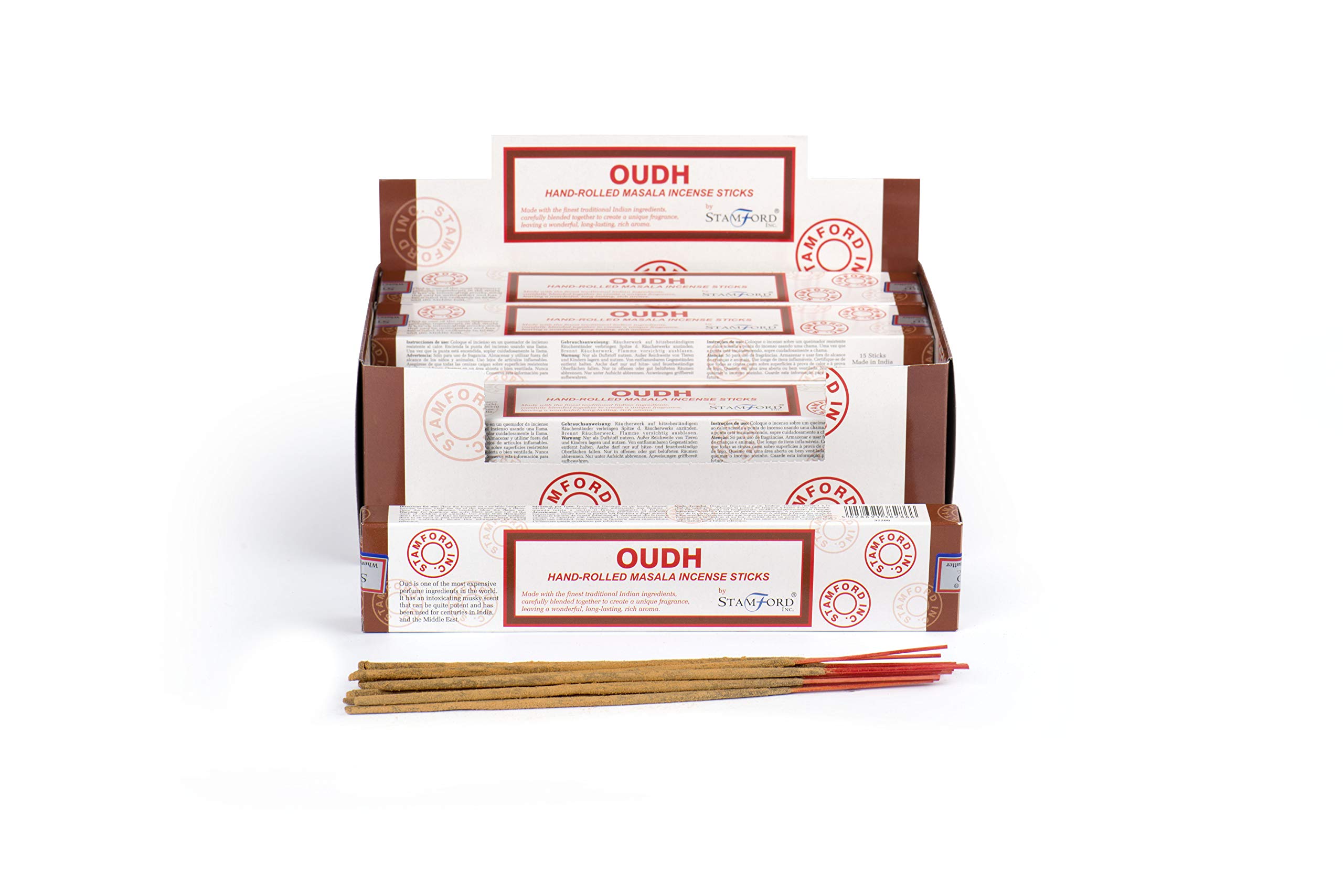 STAMFORD INC 37286 Oud Masala Incense, 15 Sticks x 12 Packs, Black, One Size