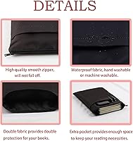 Vista 6 de Funda de libro de regalo inspirada en novela de fantasía para amantes de los libros, protector de libro de regalo con cremallera (Happy Shadow)