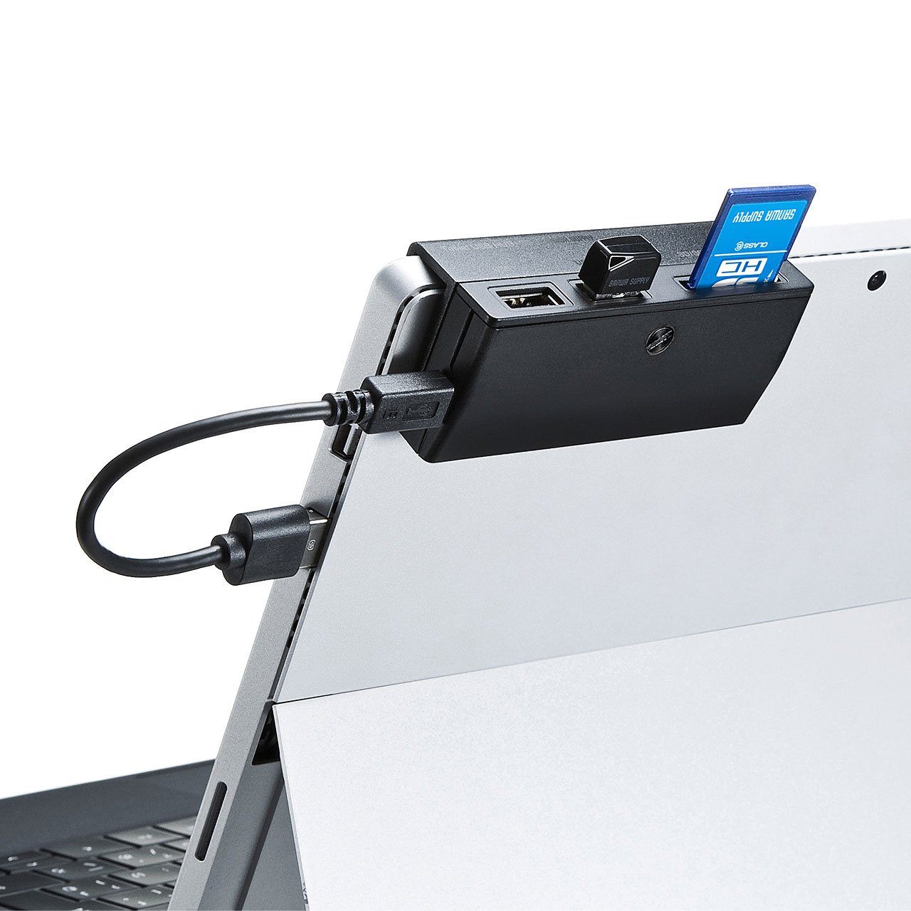 Amazon | サンワサプライ タブレット用ハブ付カードリーダー USB