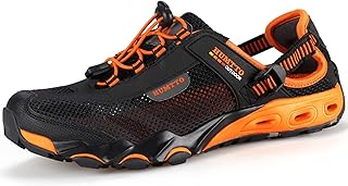 HUMTTO Men's Amphibious Water Shoes - Outdoor Hiking Sandals for Men Summer Non-Slip Quick Drying Water Sandals River Shoes 10.5 Black
