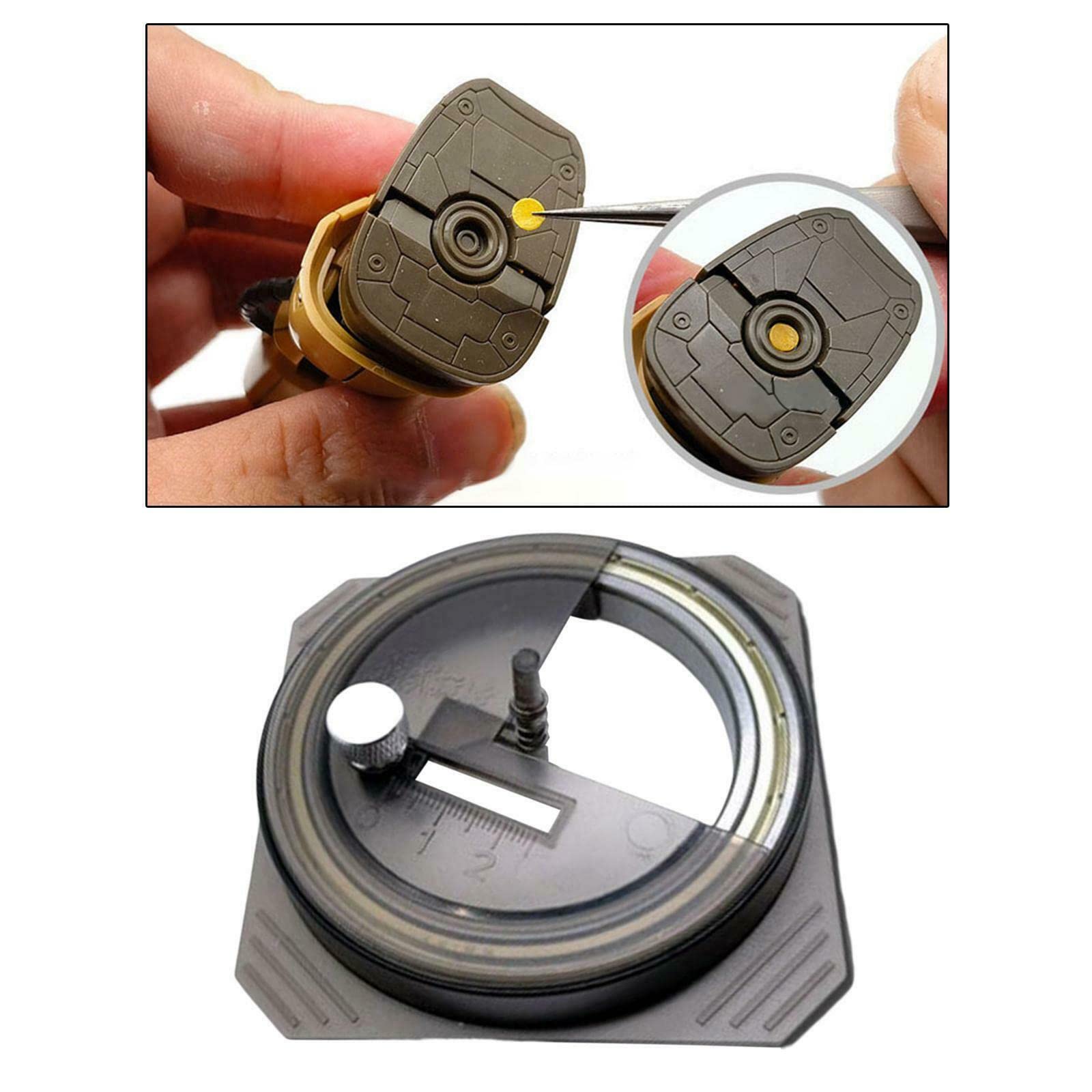 ZEZEFUFU 1 cortador circular de precisión ajustable para manualidades de 1 a 50 mm pegatinas redondas para Gundam Model Making DIY Tool