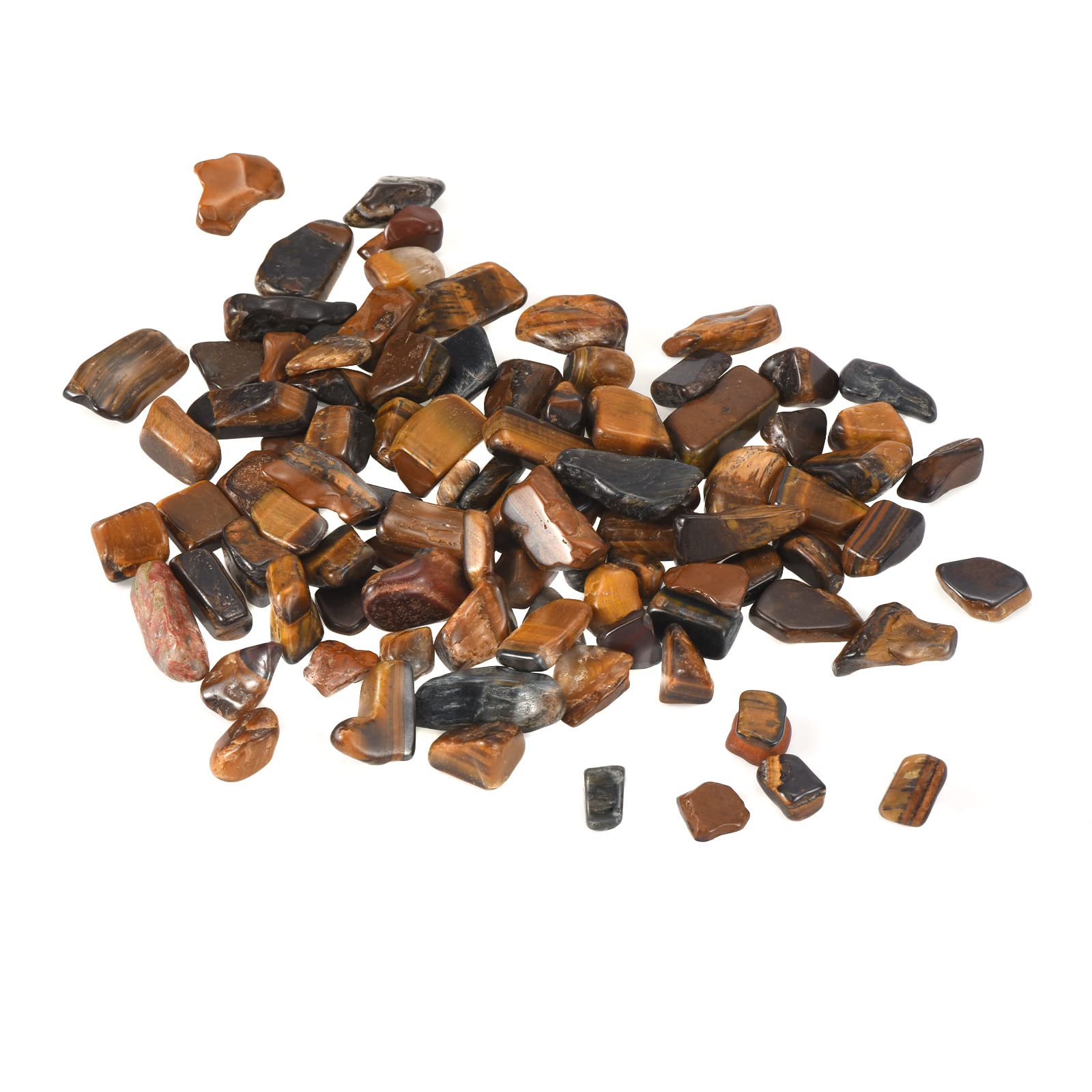 sourcing map 400g/0.88lb 7-9mm Caídas Virutas Piedra, Natural Triturado Cristal Cuarzo Irregular Pulido Piedras Grava Decoración para Acuario Plantas Jarrón Relleno, Marrón