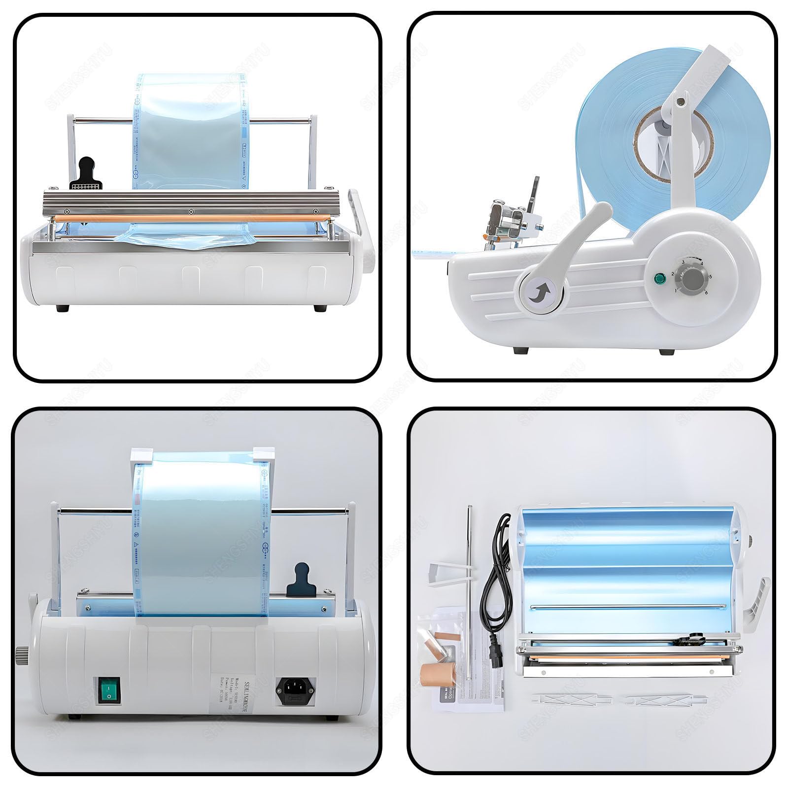 Machine de Scellage Dentaire Sac de Stérilisation Machine d'emballage Machine de Désinfection Sac Scellant avec Support,Scelleuse Thermique pour Scellage d'emballage