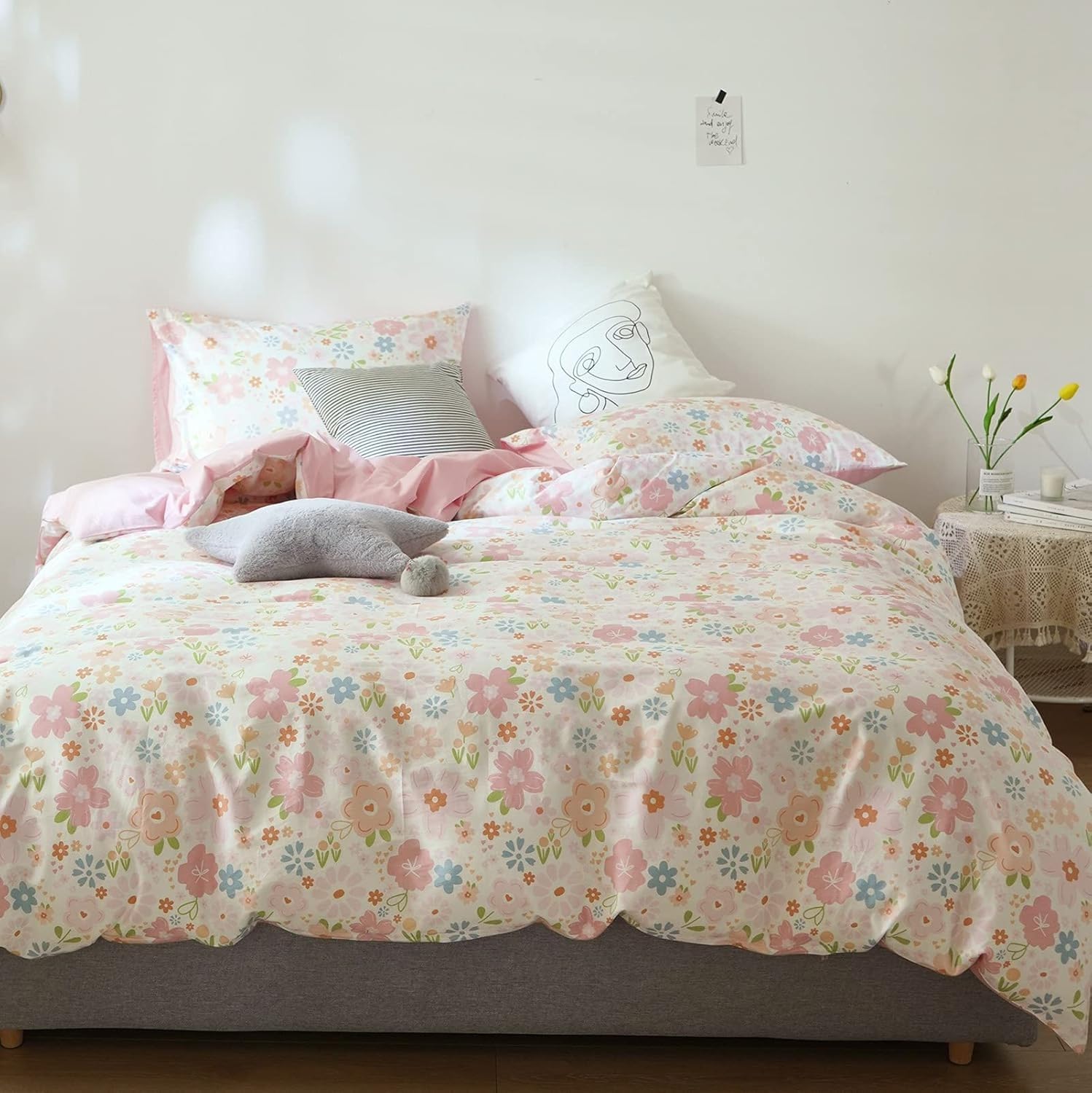 Parure de lit adulte imprimée pour une chambre parentale cocooning