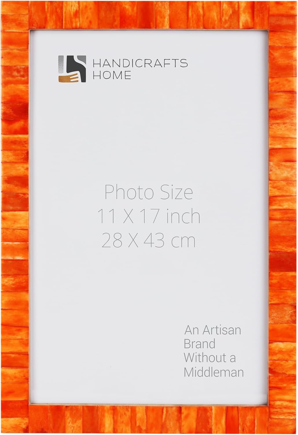 Handicrafts Home 11x17 Photo Picture Frames Handmade Art Wall Hanging Nursery Guest Living Room Wall Decor Gifts, Classic Orange