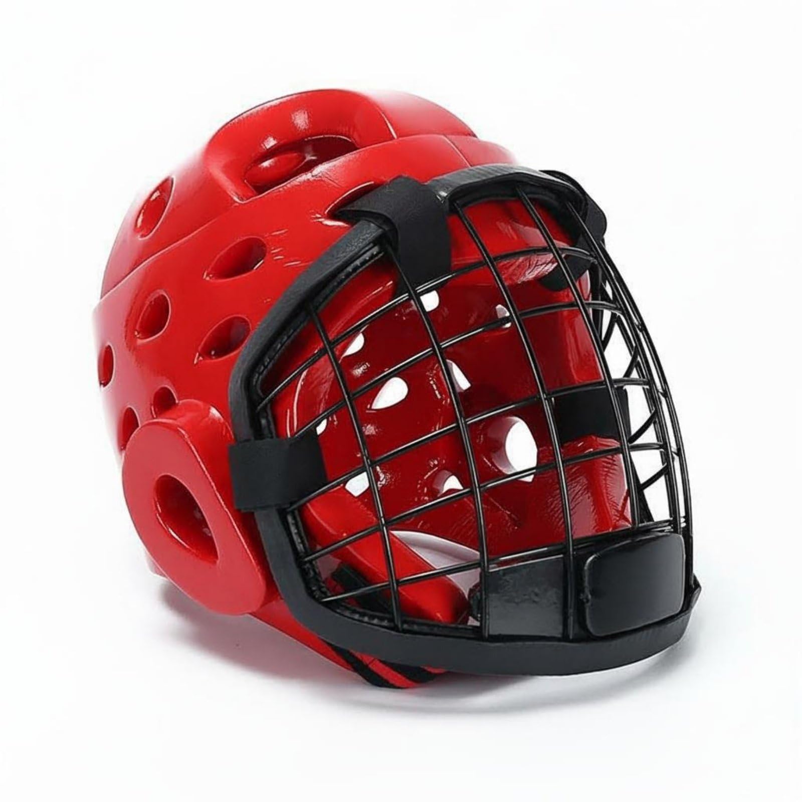 Gralara Casco Protettivo con Griglia Ampio Campo Visivo Caschetto da Taekwondo con Maschera Chiusura in per Adulti