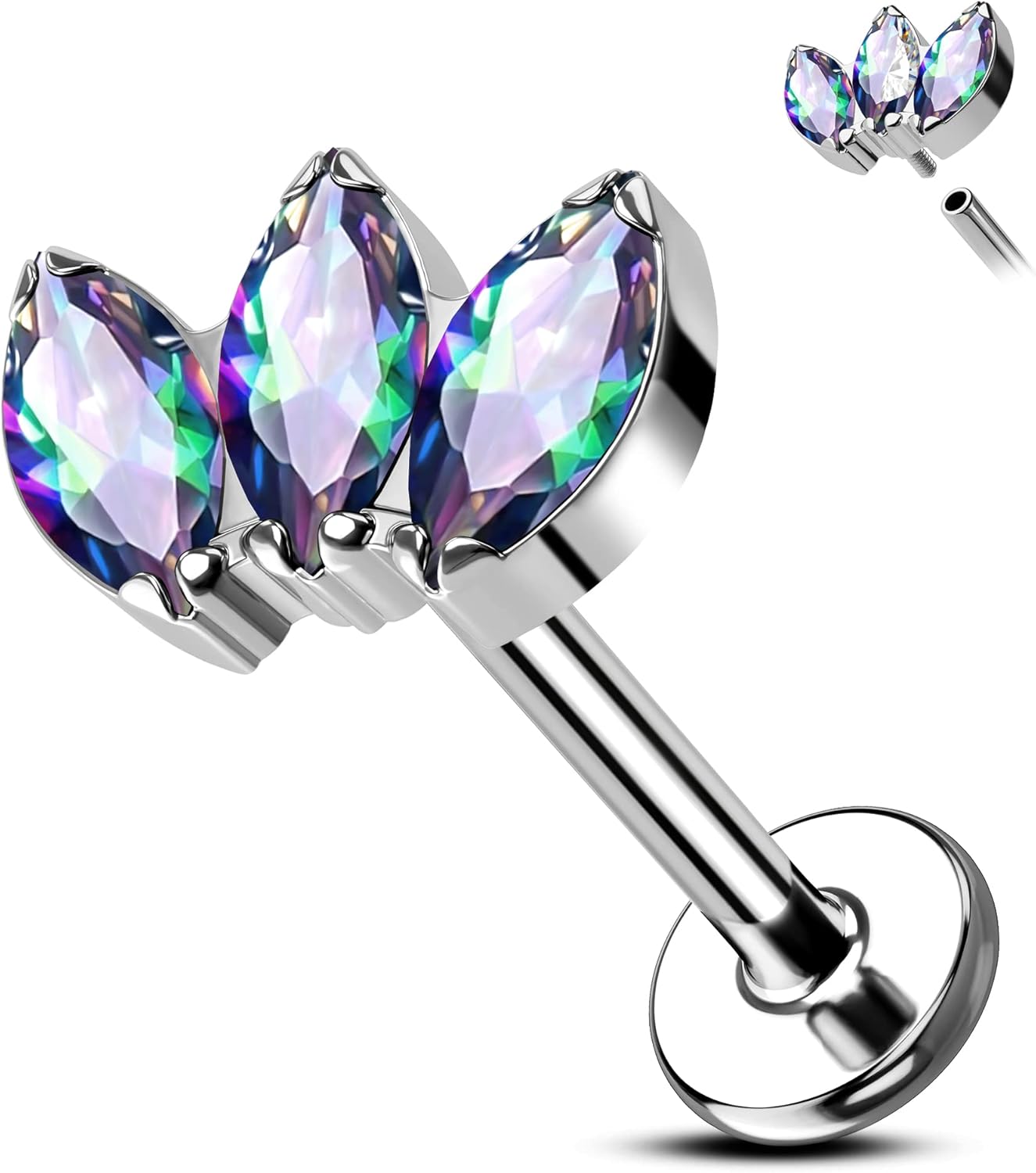 Xnsjeyy 20G 18G 16G Astm F136 チタン 内部スレッド フラットバック