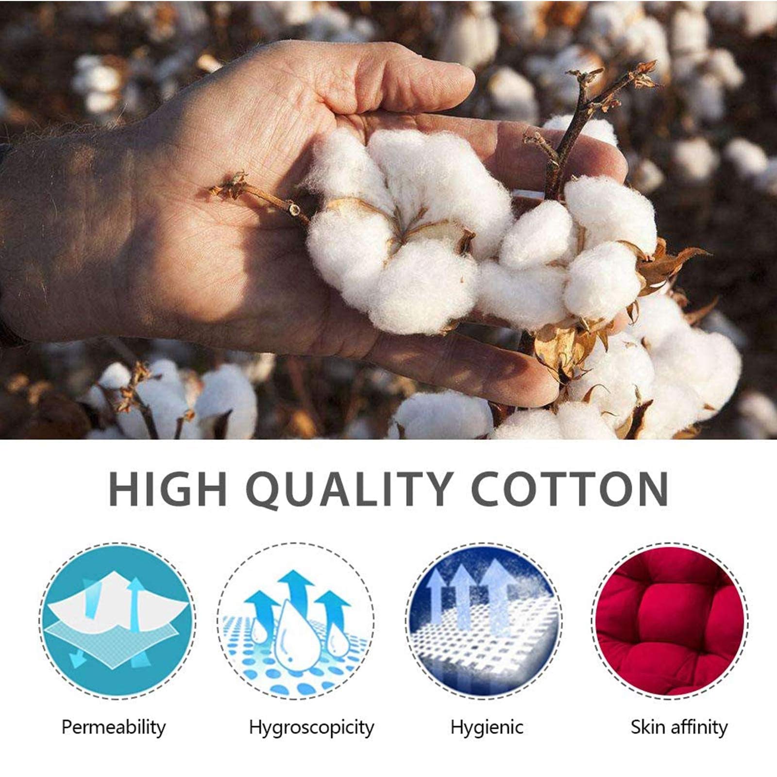 YAOBAO 180cm Gartenliegen Auflage - Dickes Anti-Rutsch Polster Für Sonnenliegen