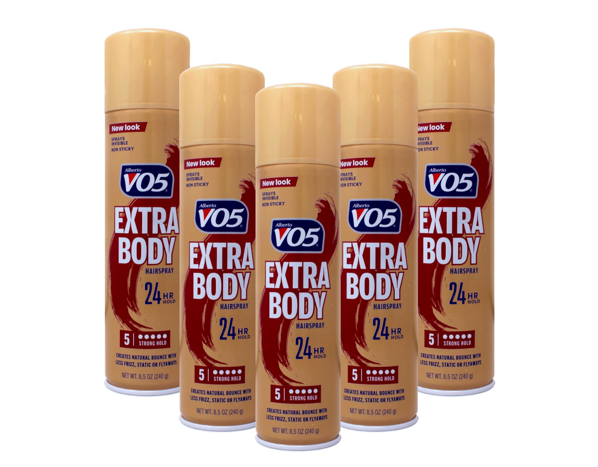 VO5 Hairspray Extra Body Crystal Clear 8.5 oz ( Packs of 5)