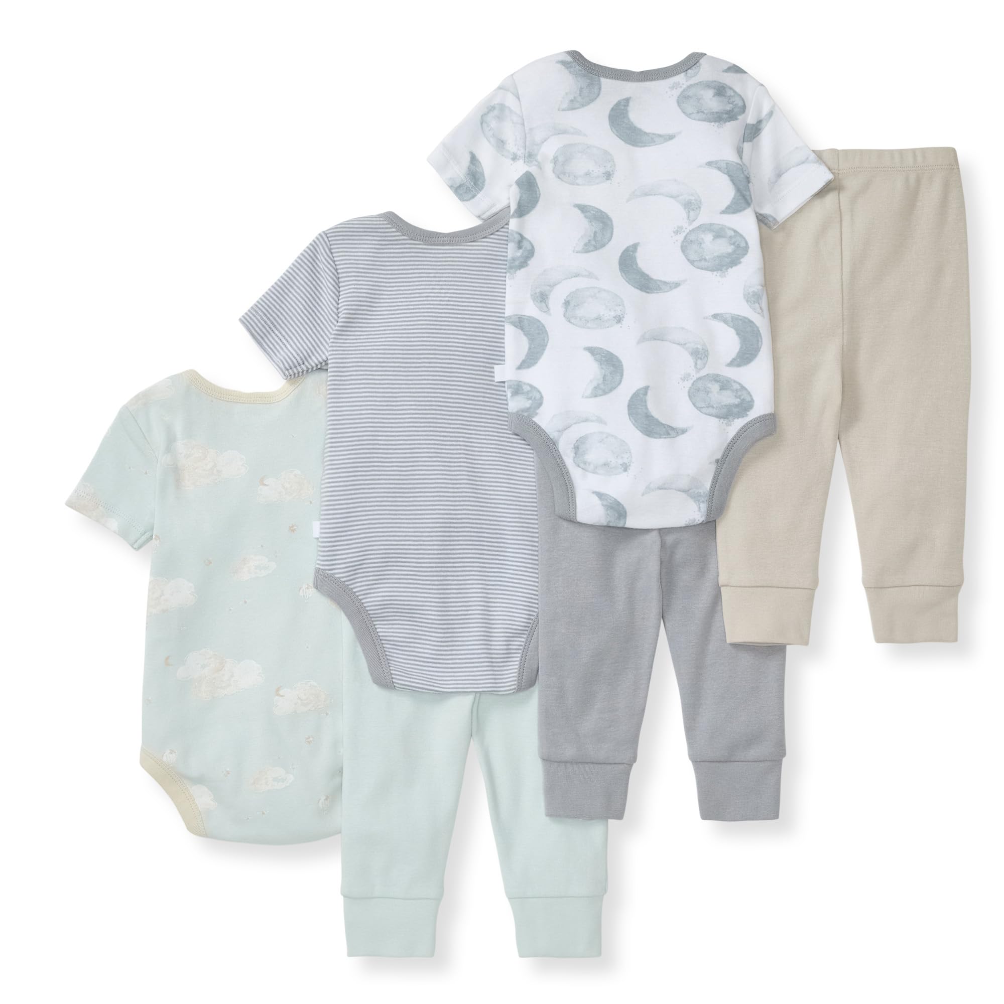 Burt's Bees Baby Body e pantaloni da bambino, 100% cotone biologico, set per bambini e bambini