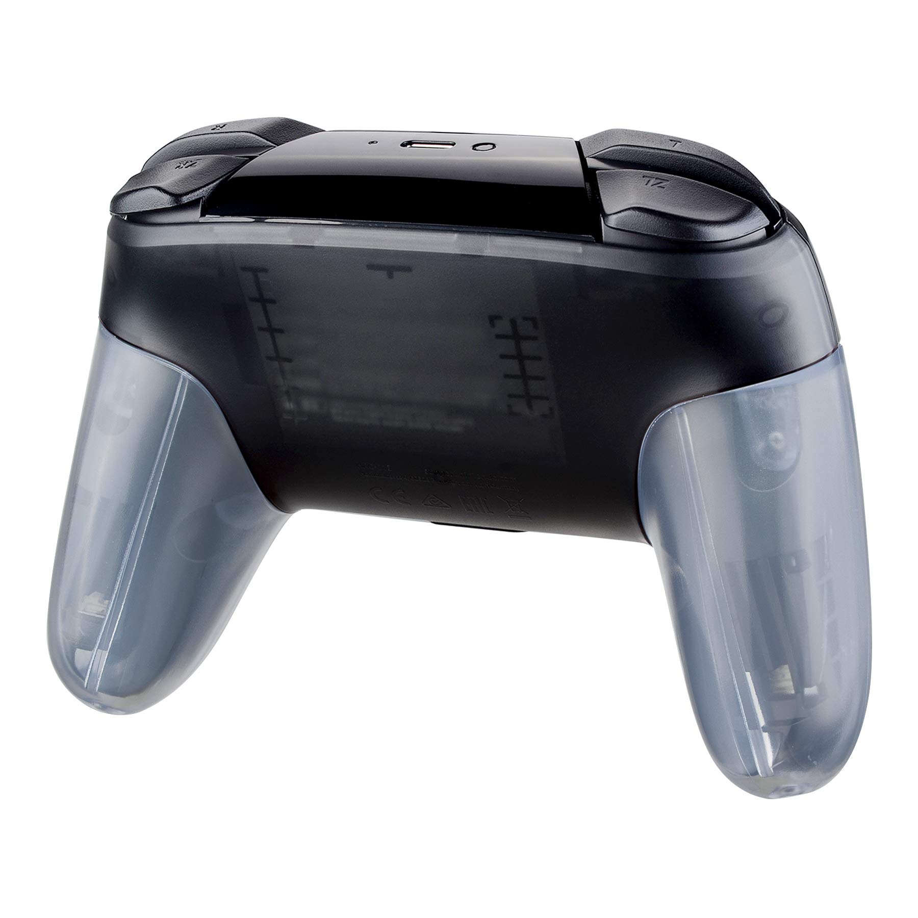 eXtremeRate Carcasa de Grip para Nintendo Switch Pro - Repuestos Grips de Reemplazo DIY, Mangos Agarre, Placa de Asa Empuñadura - No Incluye Control (Hielo Azul Transparente)