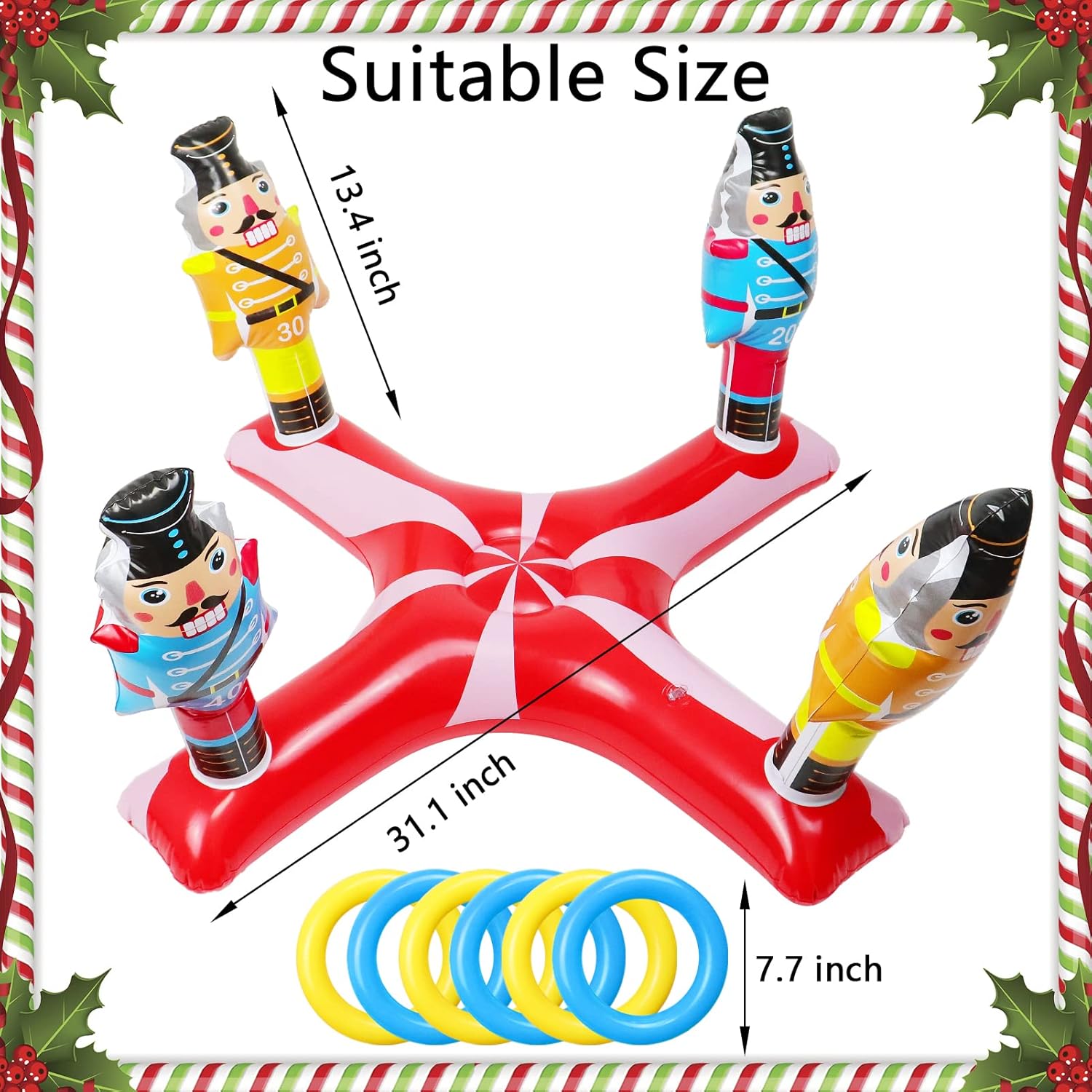 Buy Christmas Nutcrackers Ring Toss, Inflatable Nutcrackers Ring Toss