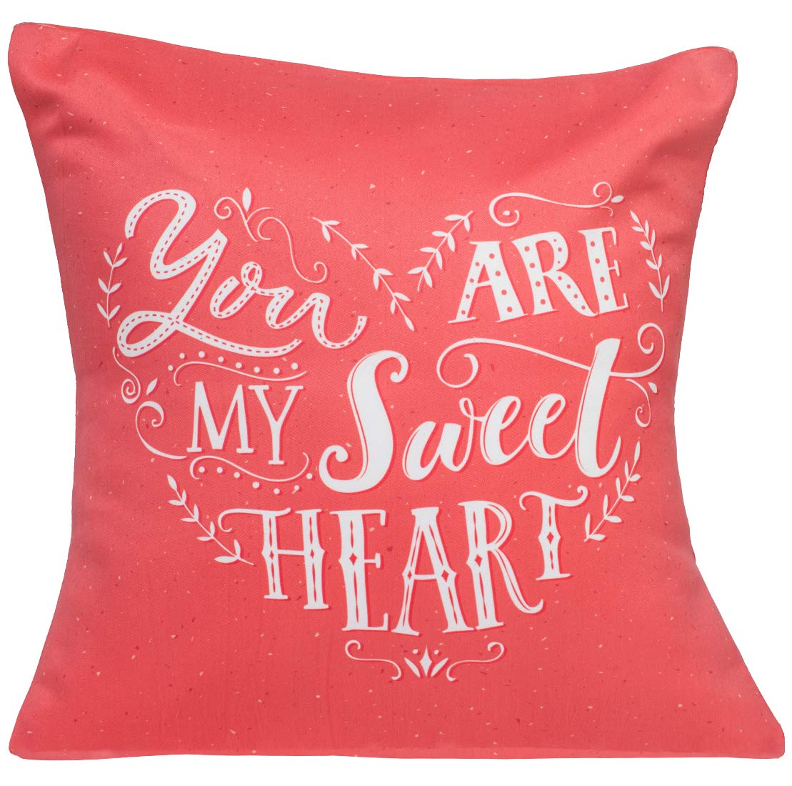 Next Bazaar (Kaameri) Valentines Day You are My Sweet Heart Quote Cushion Cover with Filler (Red 12 x 12)- Gift for Girlfriend-Boyfriend-Wife-Husband-Men-Birthday