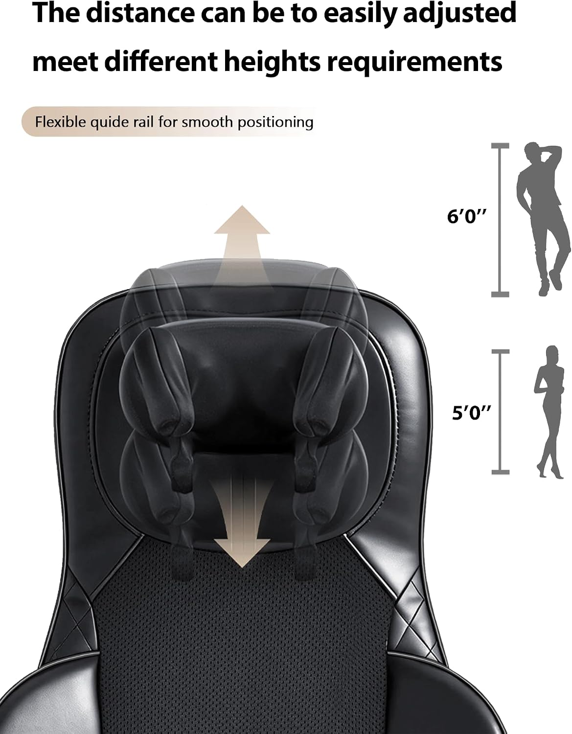 Back Massager,Full Back Kneading Shiatsu or Rolling Massage, Massage Chair pad with Height Adjustment, shiatsu Neck & Back Massager with Heat, Back Massager for Neck and Shoulder