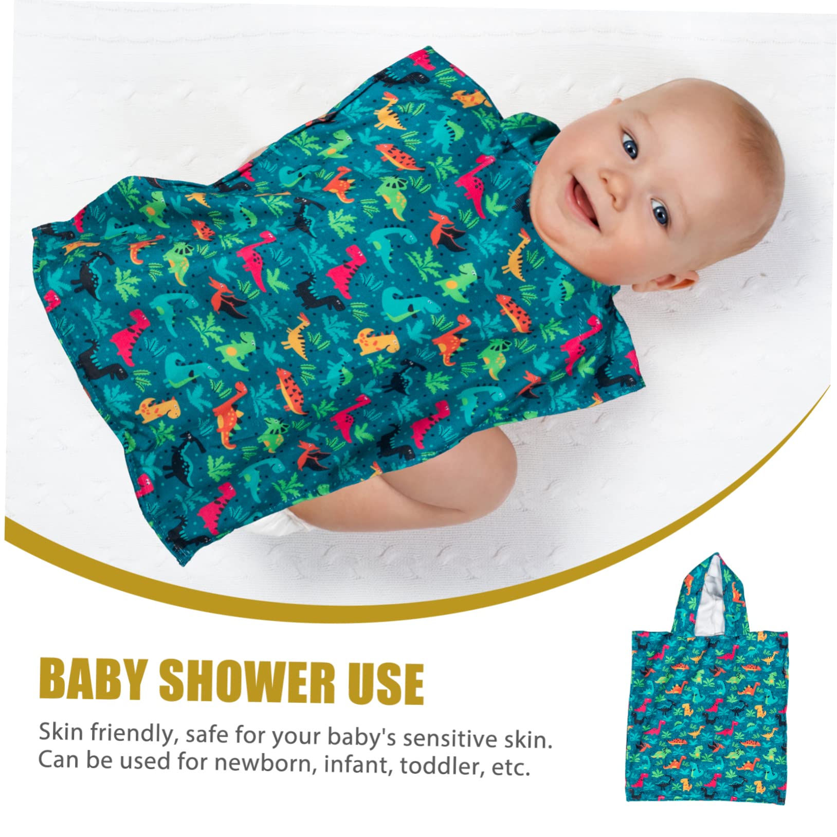 Toalla de Baño Capucha para Niño 3D Absorbente de Fibra Superfina para Piscina y Playa
