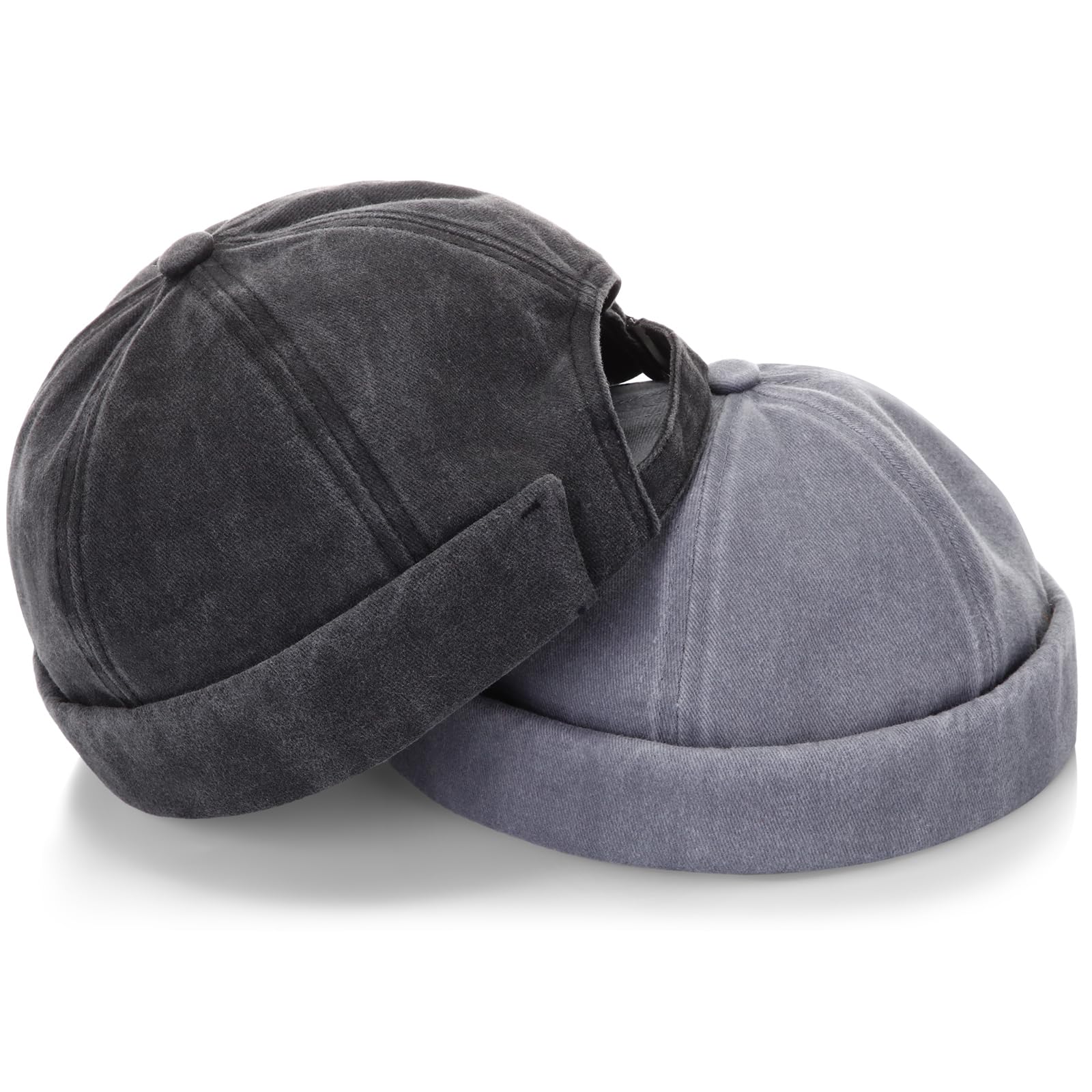 SATINIOR 2 Pcs Mens Brimless Hat Retro Docker Cap for Men