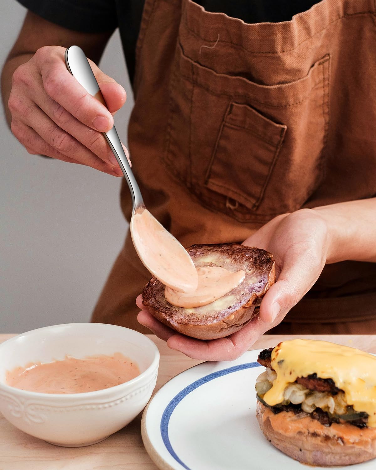 Stapava Silverware Set for 8, 40-Piece Flatware Set Premium Stainless Steel, Mirror Finish Cutlery Set for Home, Restaurant, Wedding, Party, Dishwasher Safe Utensils Set Heavy Duty and Solid