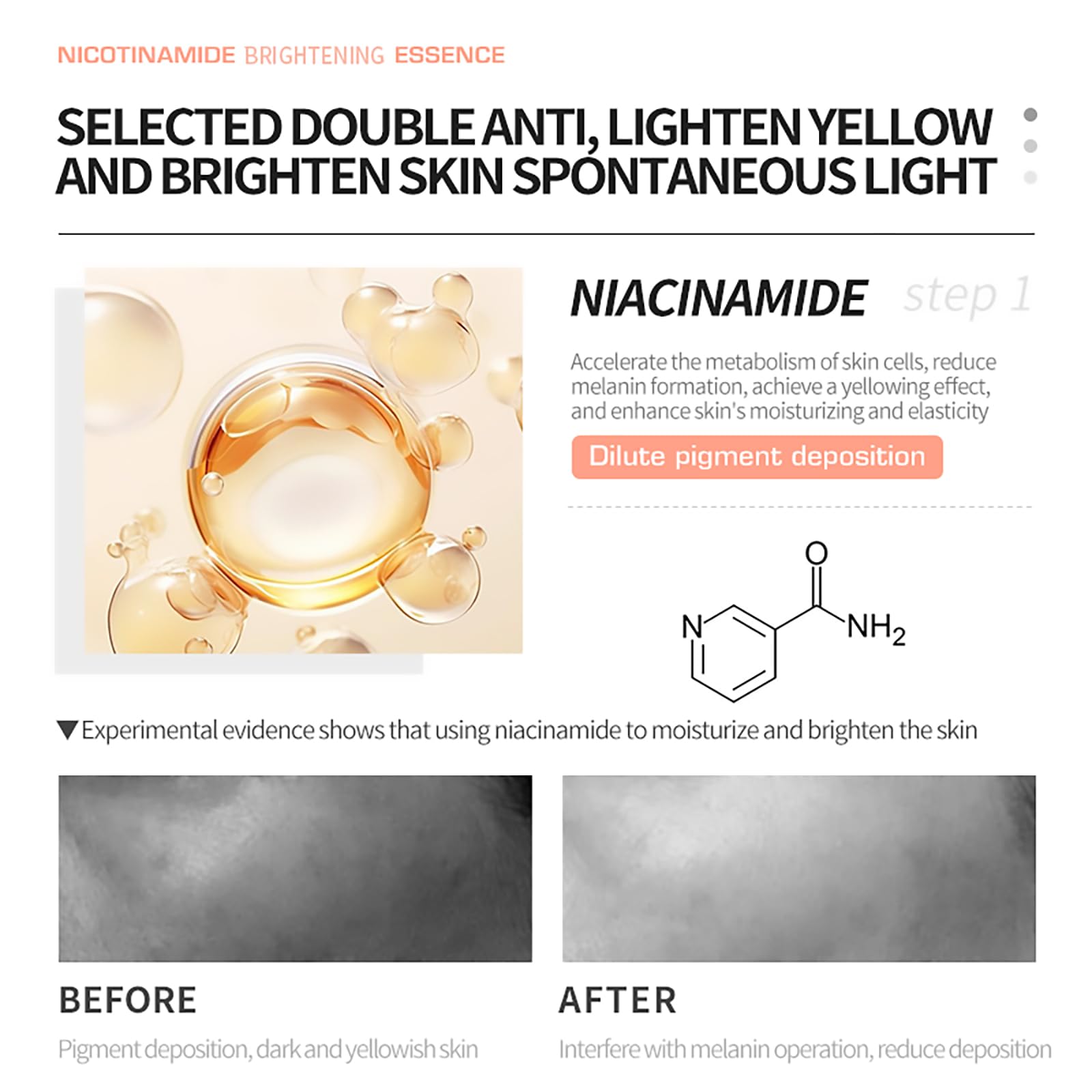 DEleventh Korean Brand Niacinamide Face Serum 37ml / with Pro-Xilane & Ectoin, Anti-wrinkle, Brighten and Hydrate - Image 4